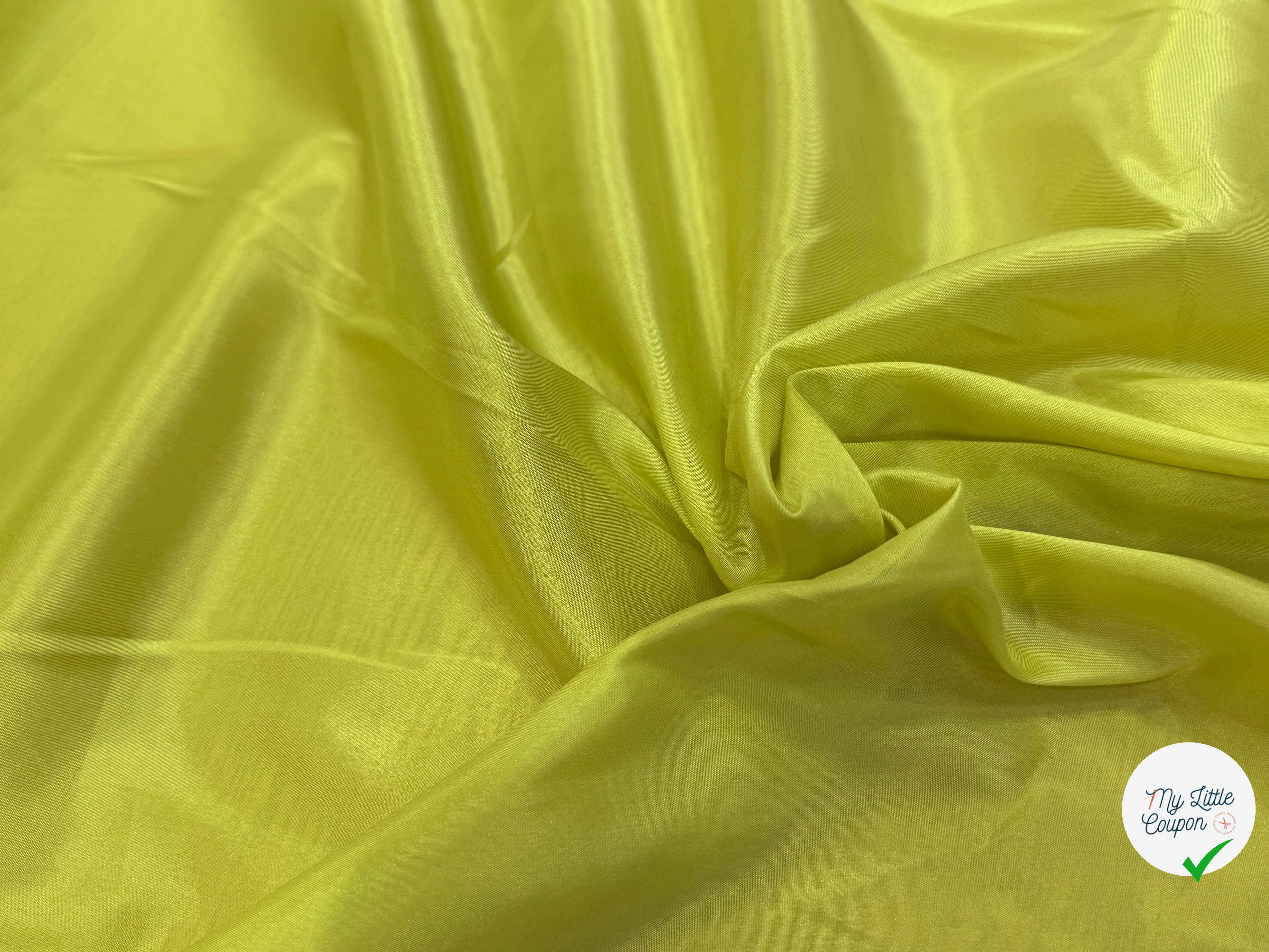 DOUBLURE FLUIDE LÉGÈREMENT SATINÉE JAUNE CITRON - My Little Coupon