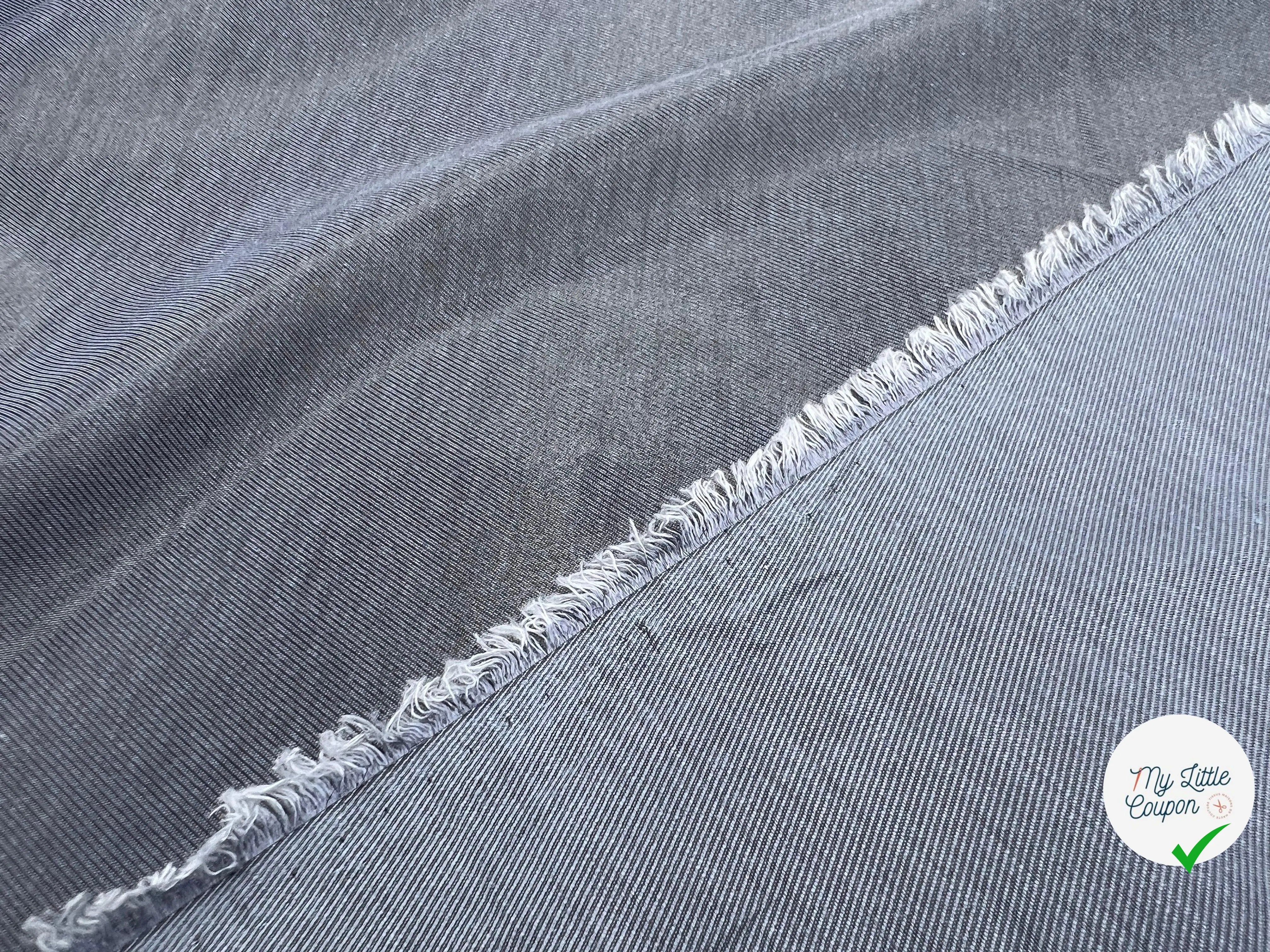 DOUBLURE FOND DE POCHE EXTENSIBLE FAÇON TWILL GRIS CHÊNE - coupon de tissu de 3 mètres - My Little Coupon - tissu - coudre