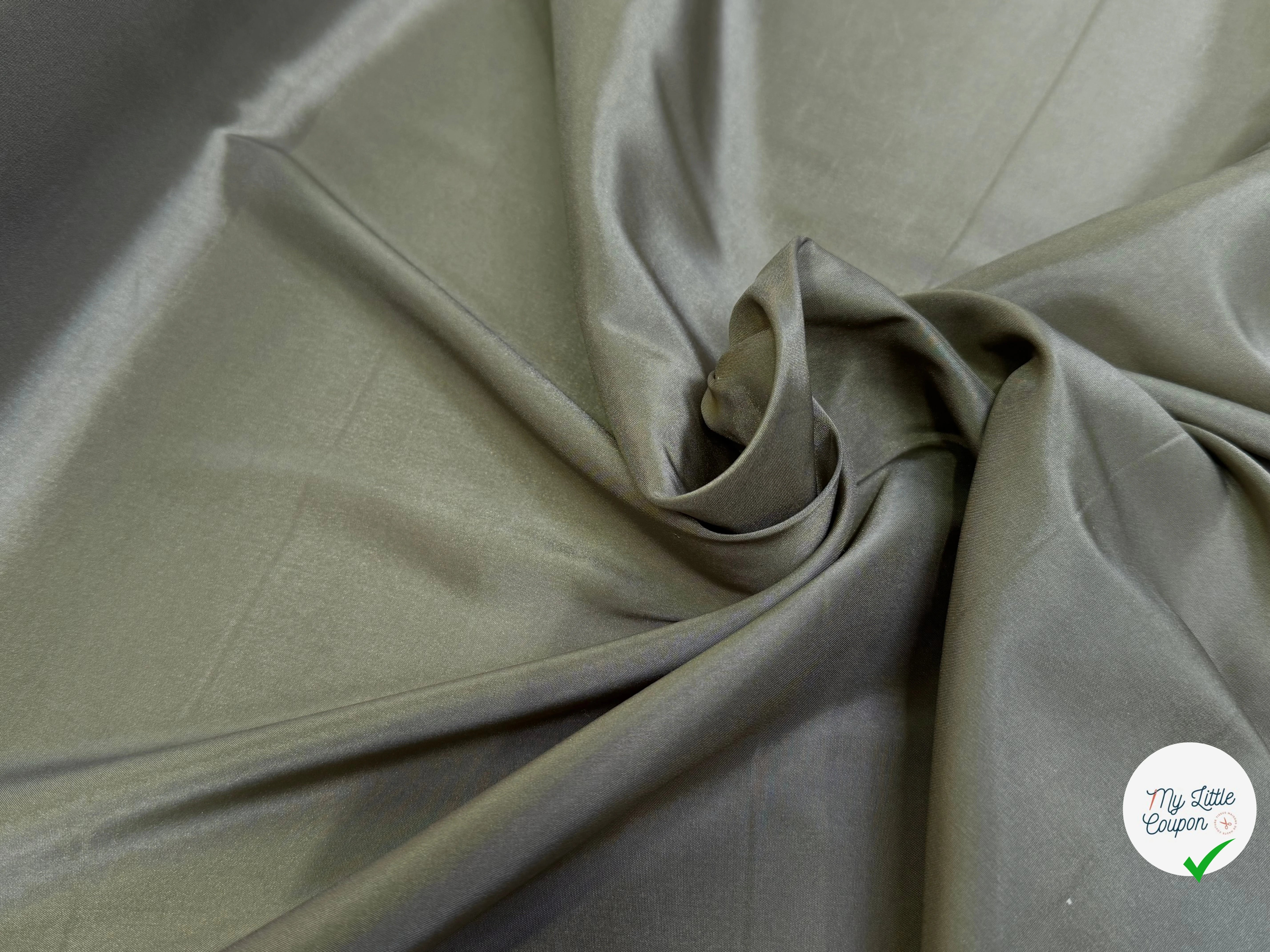 DOUBLURE KAKI LÉGÈREMENT SATINÉE - My Little Coupon