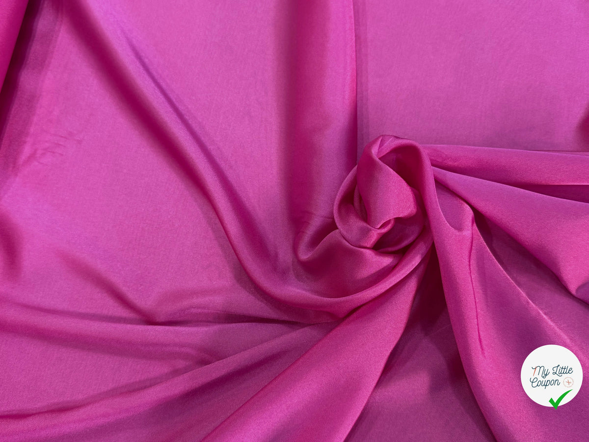 DOUBLURE LÉGÈREMENT SATINÉE ET STRETCH ROSE BARBIE - My Little Coupon