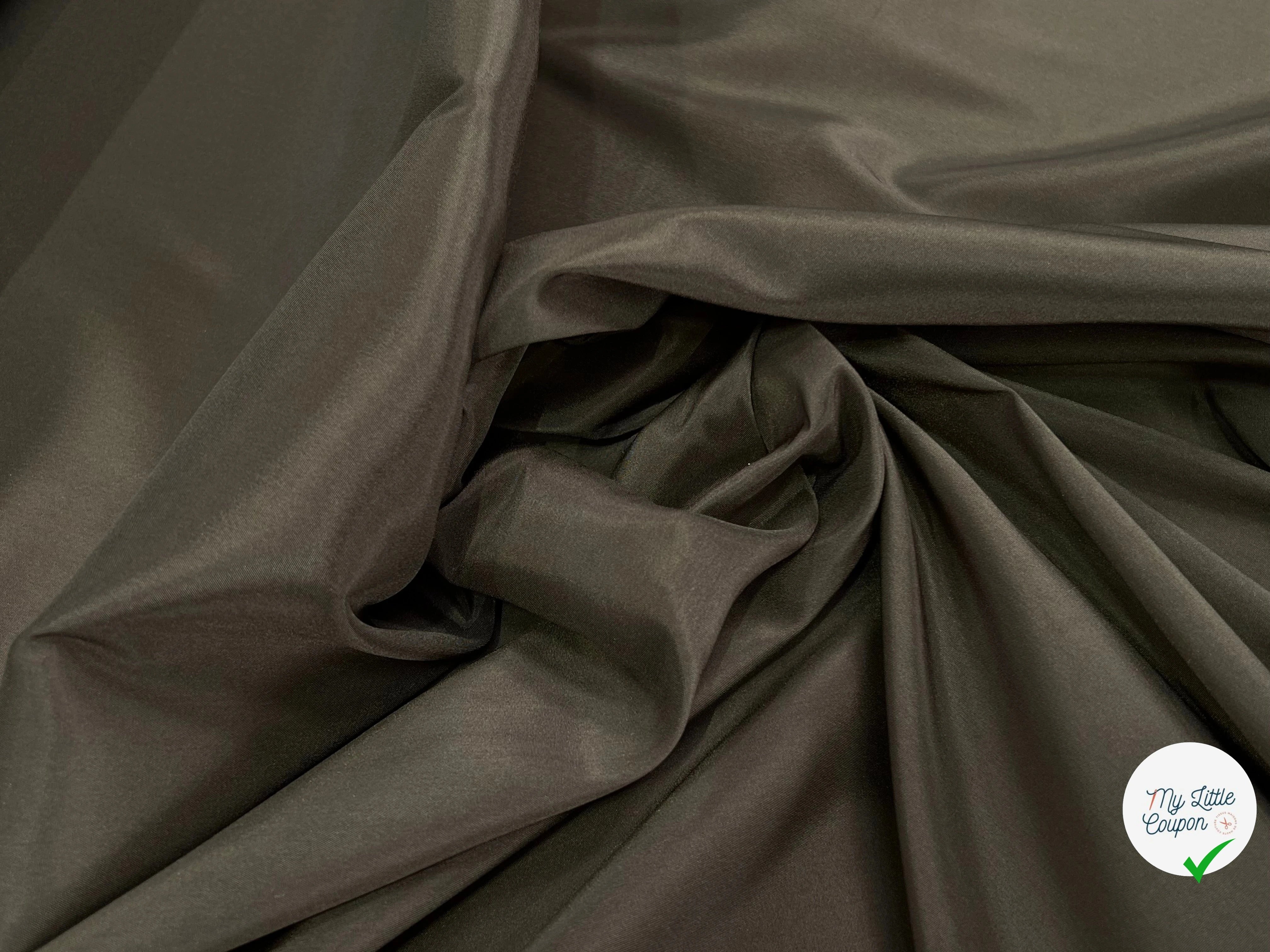 DOUBLURE LÉGÈREMENT SATINÉE FINE FROIDE KAKI - My Little Coupon