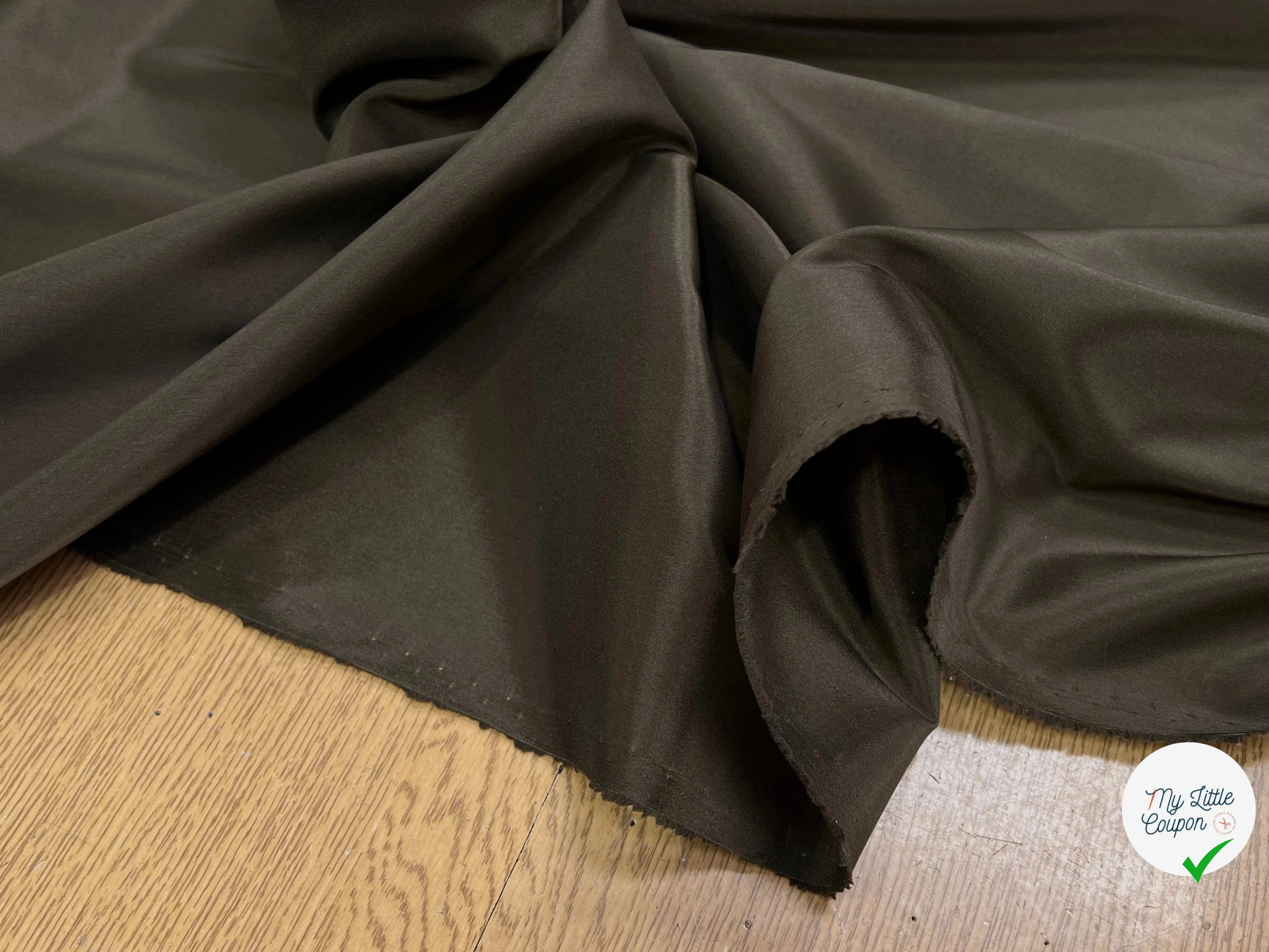 DOUBLURE LÉGÈREMENT SATINÉE FINE FROIDE KAKI - My Little Coupon