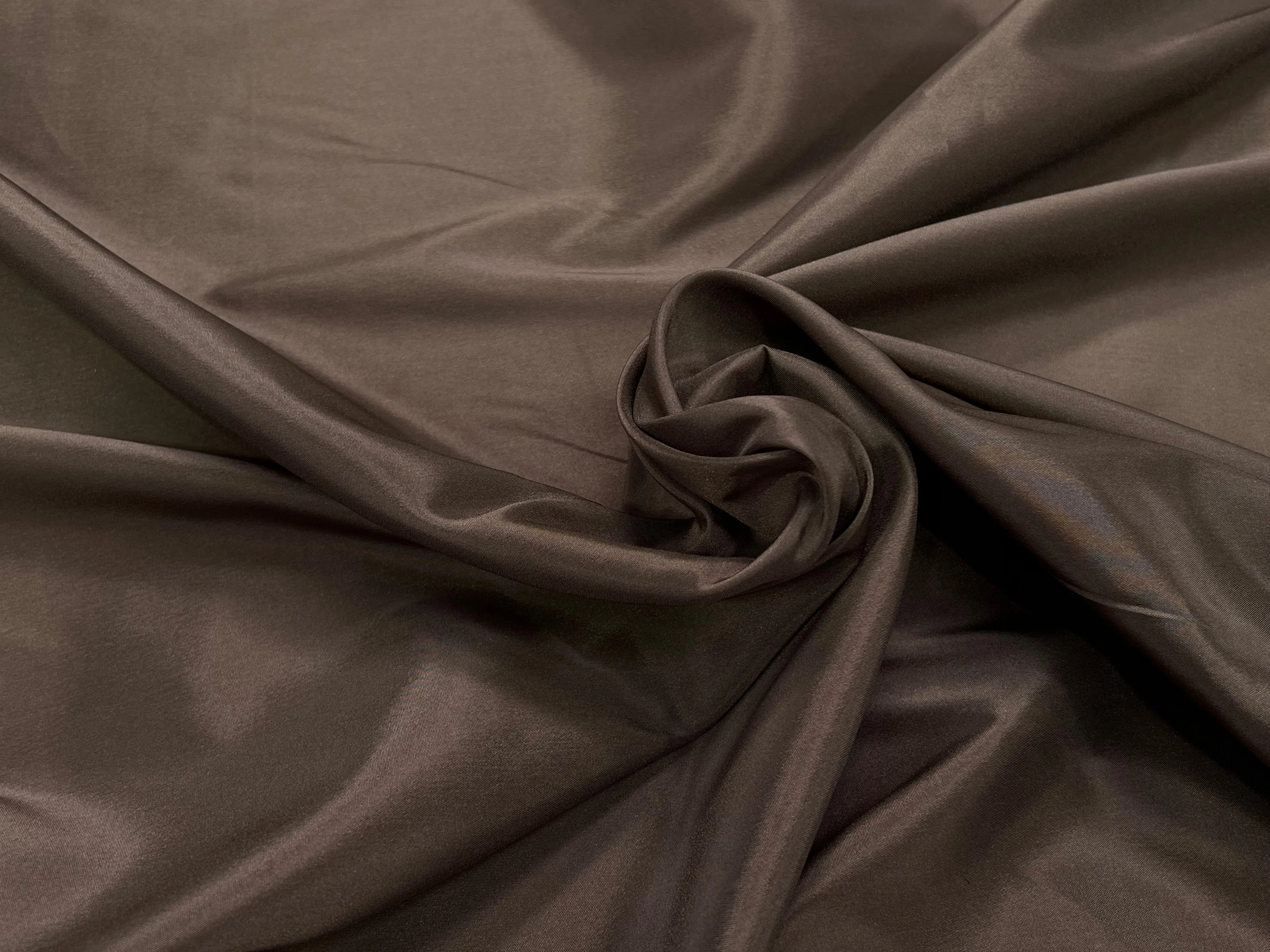 DOUBLURE LÉGÈREMENT SATINÉE FINE FROIDE MARRON CAFÉ - My Little Coupon