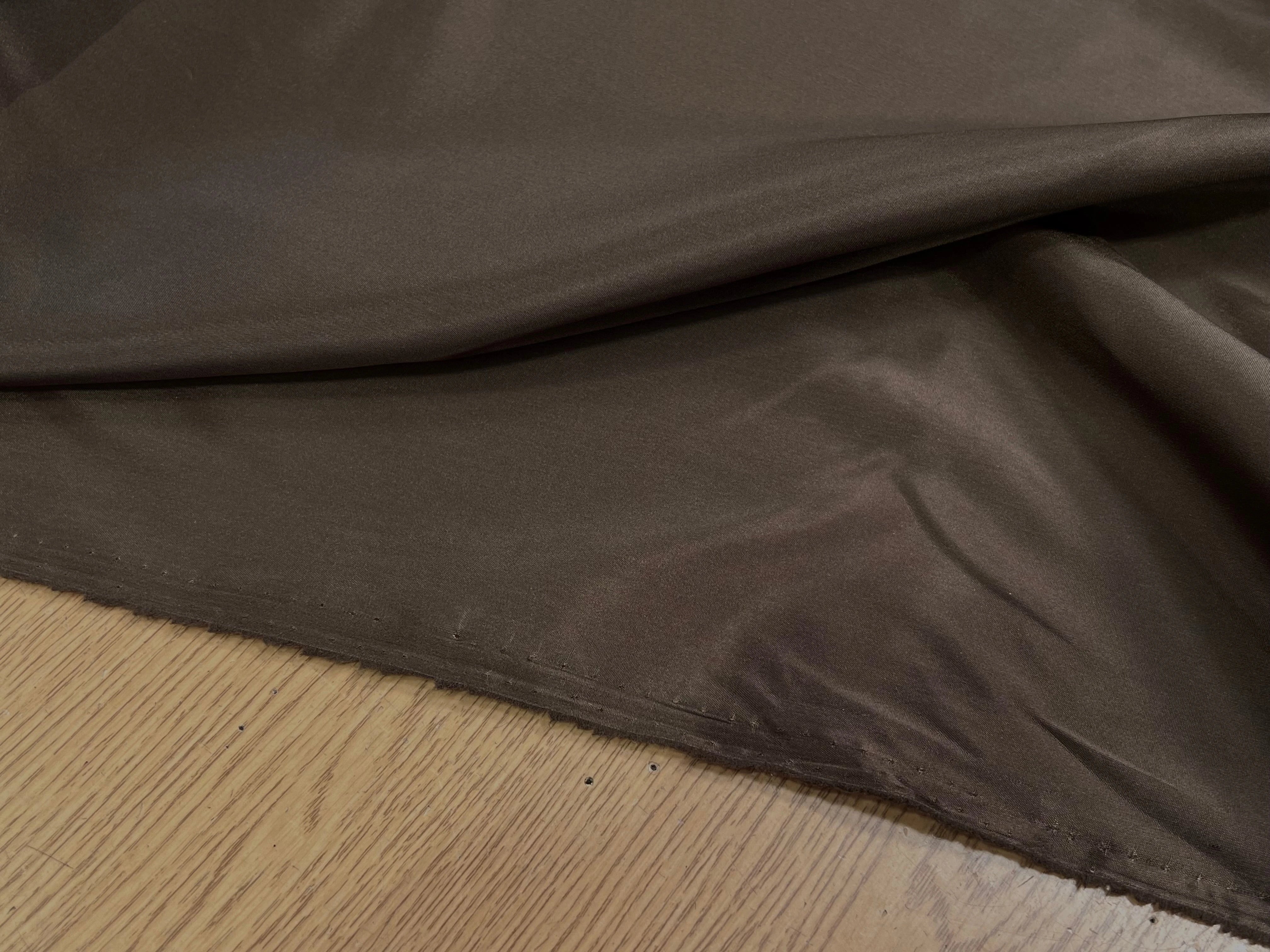 DOUBLURE LÉGÈREMENT SATINÉE FINE FROIDE MARRON CAFÉ - My Little Coupon