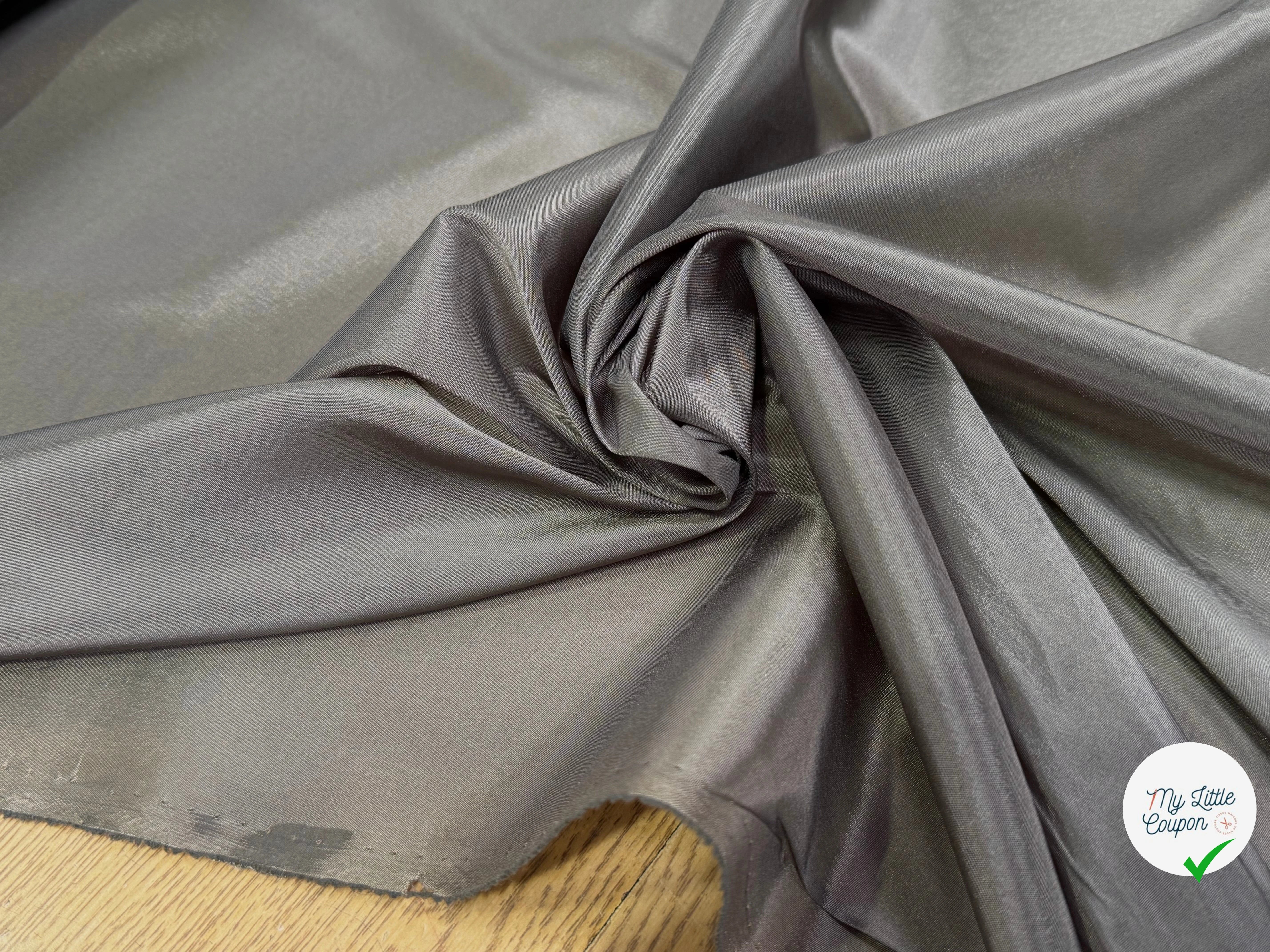 DOUBLURE LÉGÈREMENT SATINÉE GRIS CLAIR KAKI - My Little Coupon