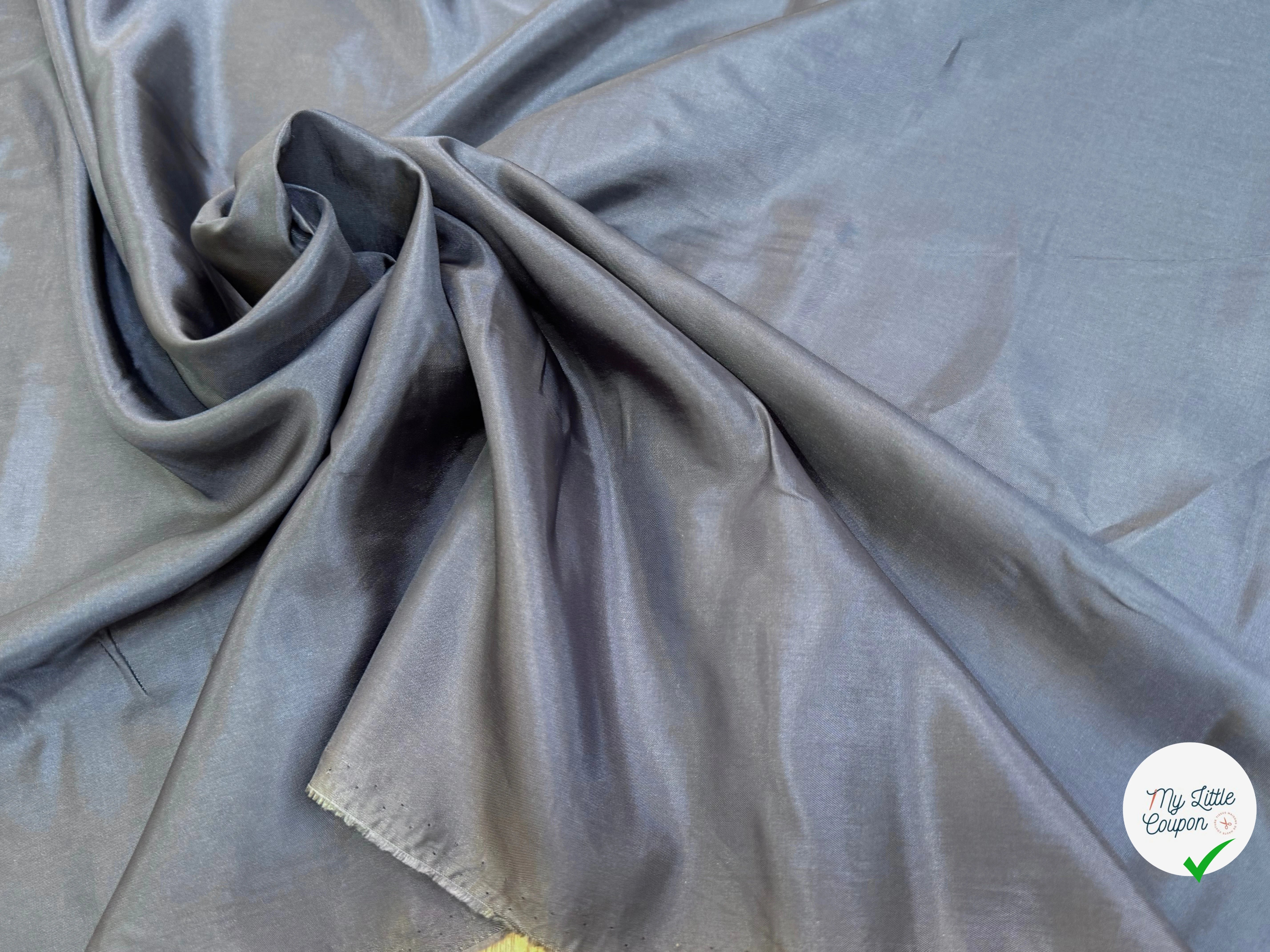 DOUBLURE LISSE 67% ACETATE GRIS GRIS BLEUTÉ - My Little Coupon