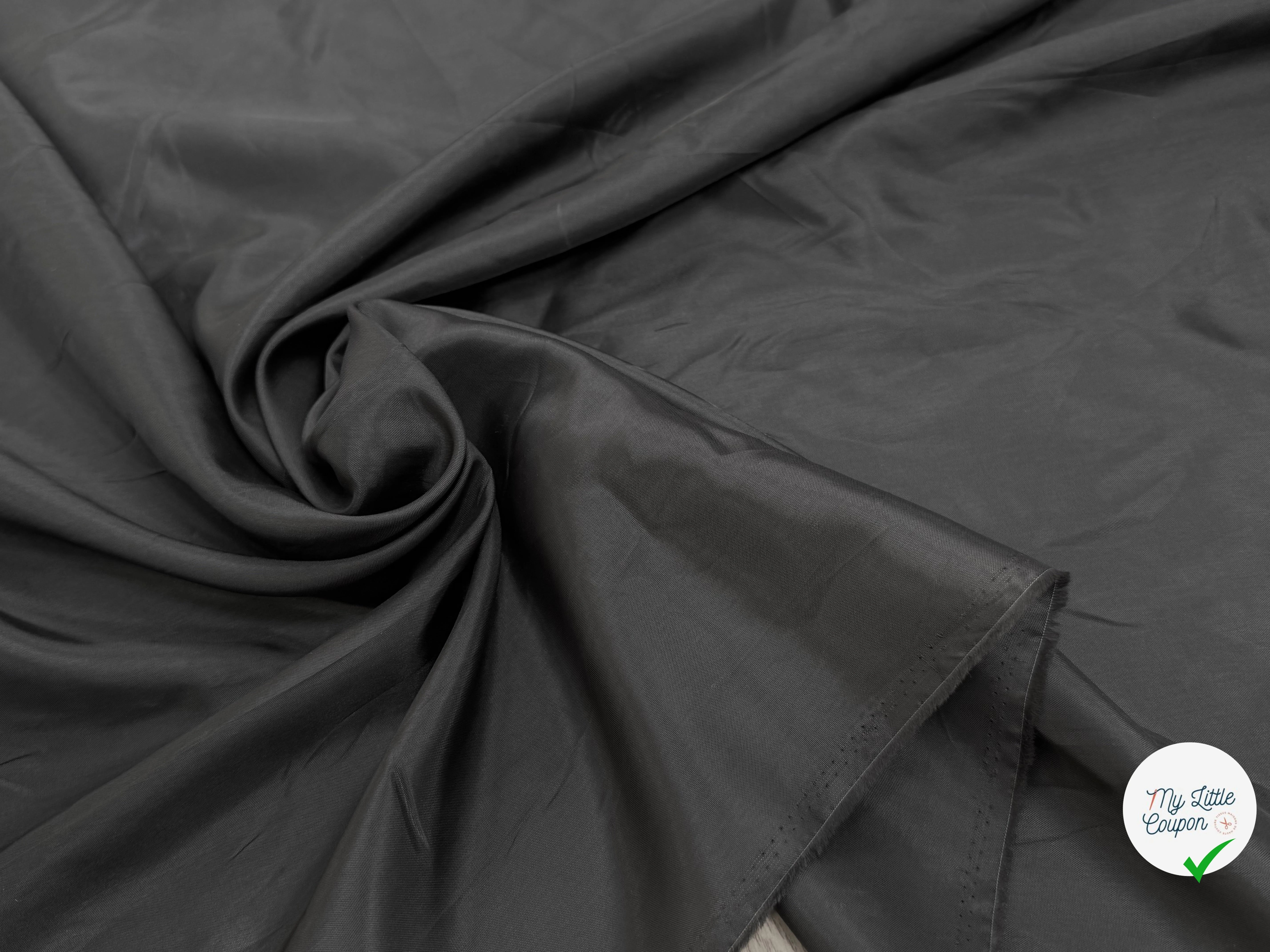 DOUBLURE LISSE 67% ACETATE GRIS PRÈSQUE NOIR - My Little Coupon