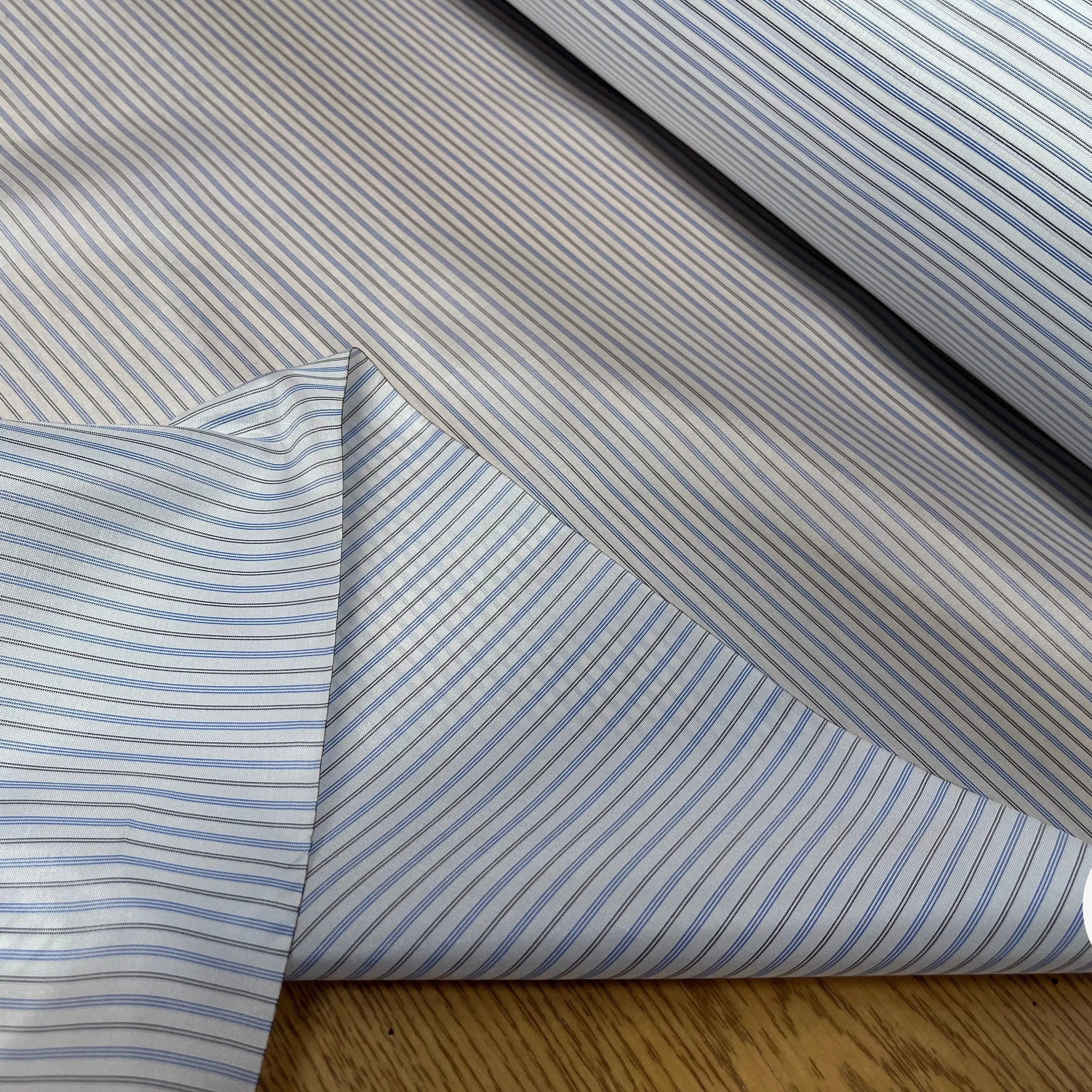 DOUBLURE MIGNONNETTE ACV A RAYURE BLEUE GRISE FOND BLANC - My Little Coupon