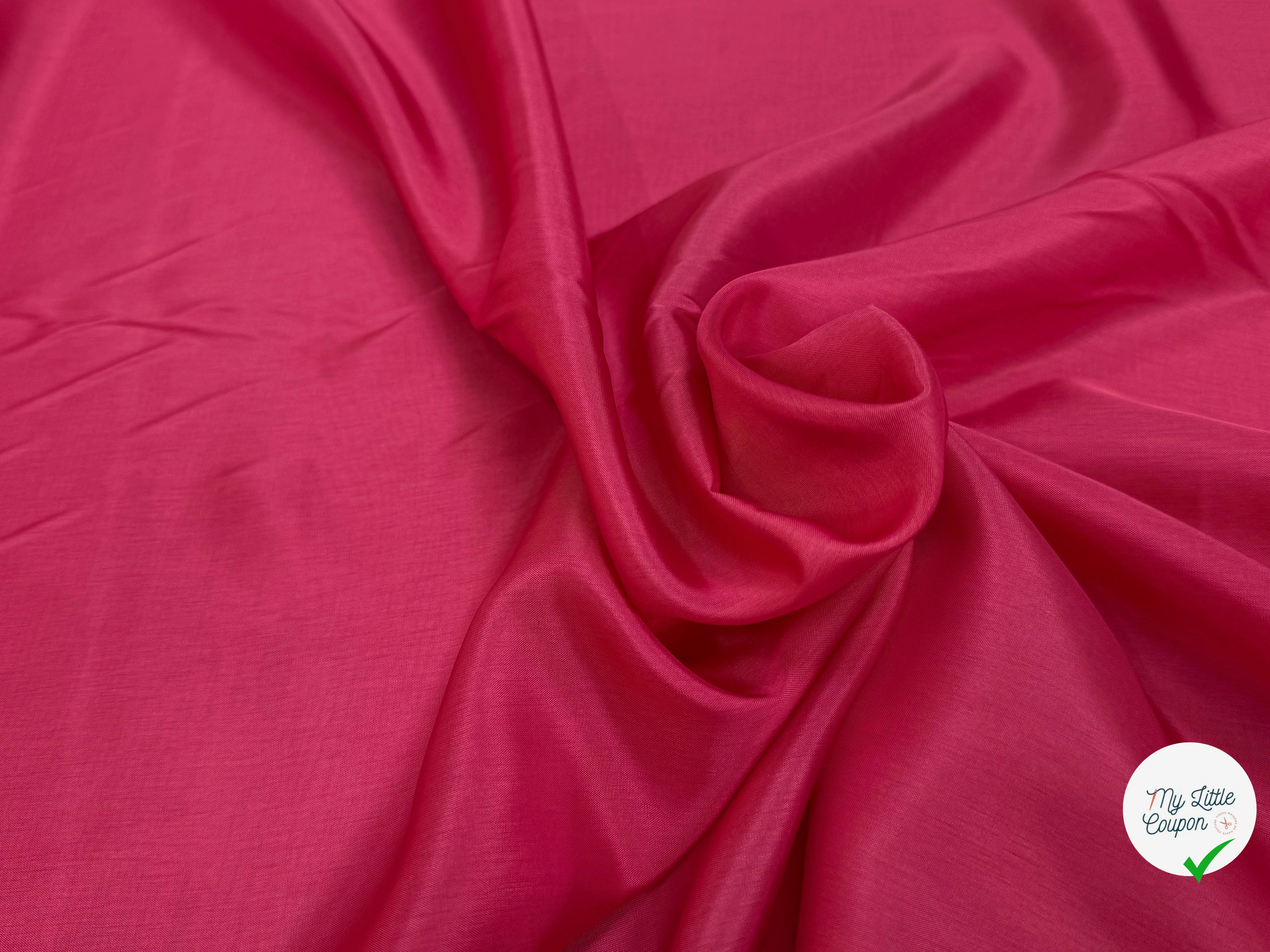 DOUBLURE PÉTALE DE ROSE FUSHIA LÉGÈREMENT SATINÉE - My Little Coupon