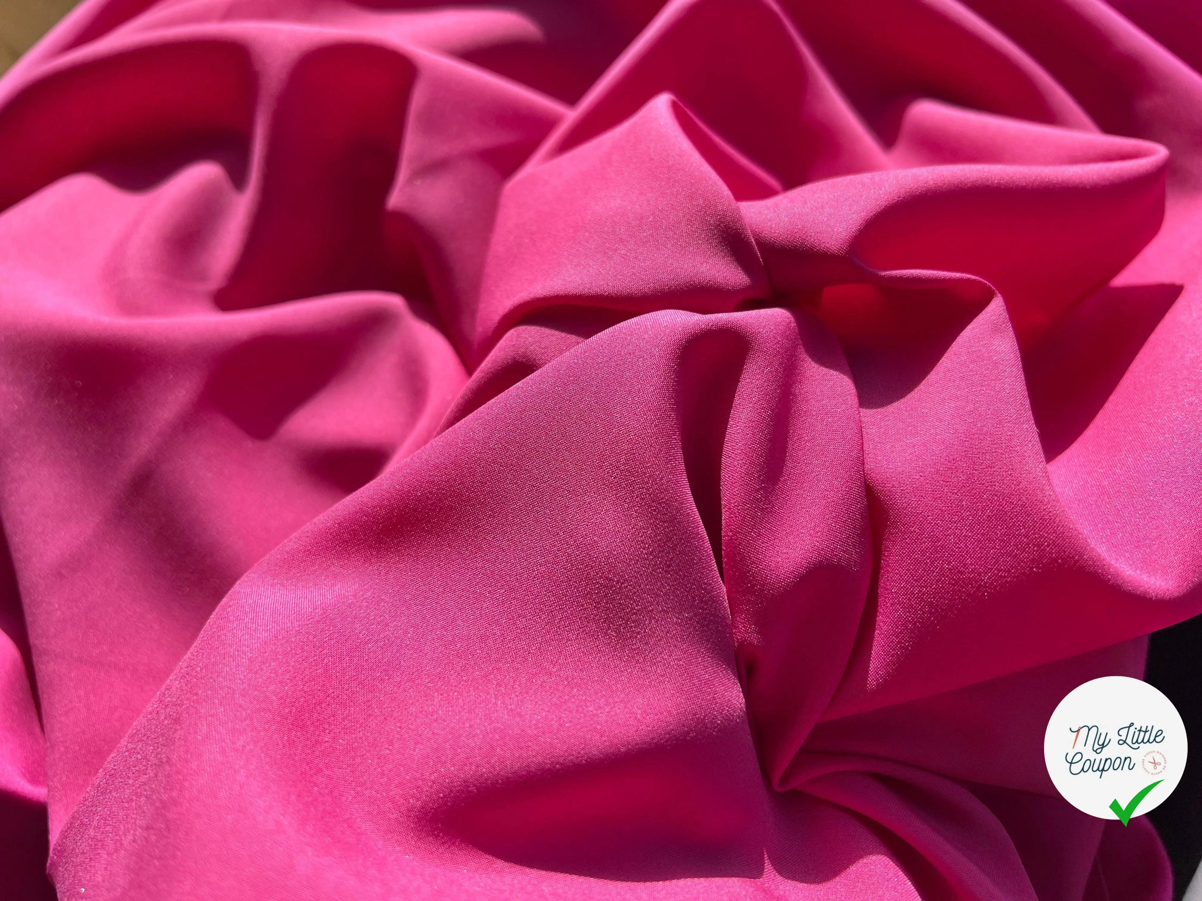 DOUBLURE PONGÉ FUCHSIA - My Little Coupon - tissu - coudre
