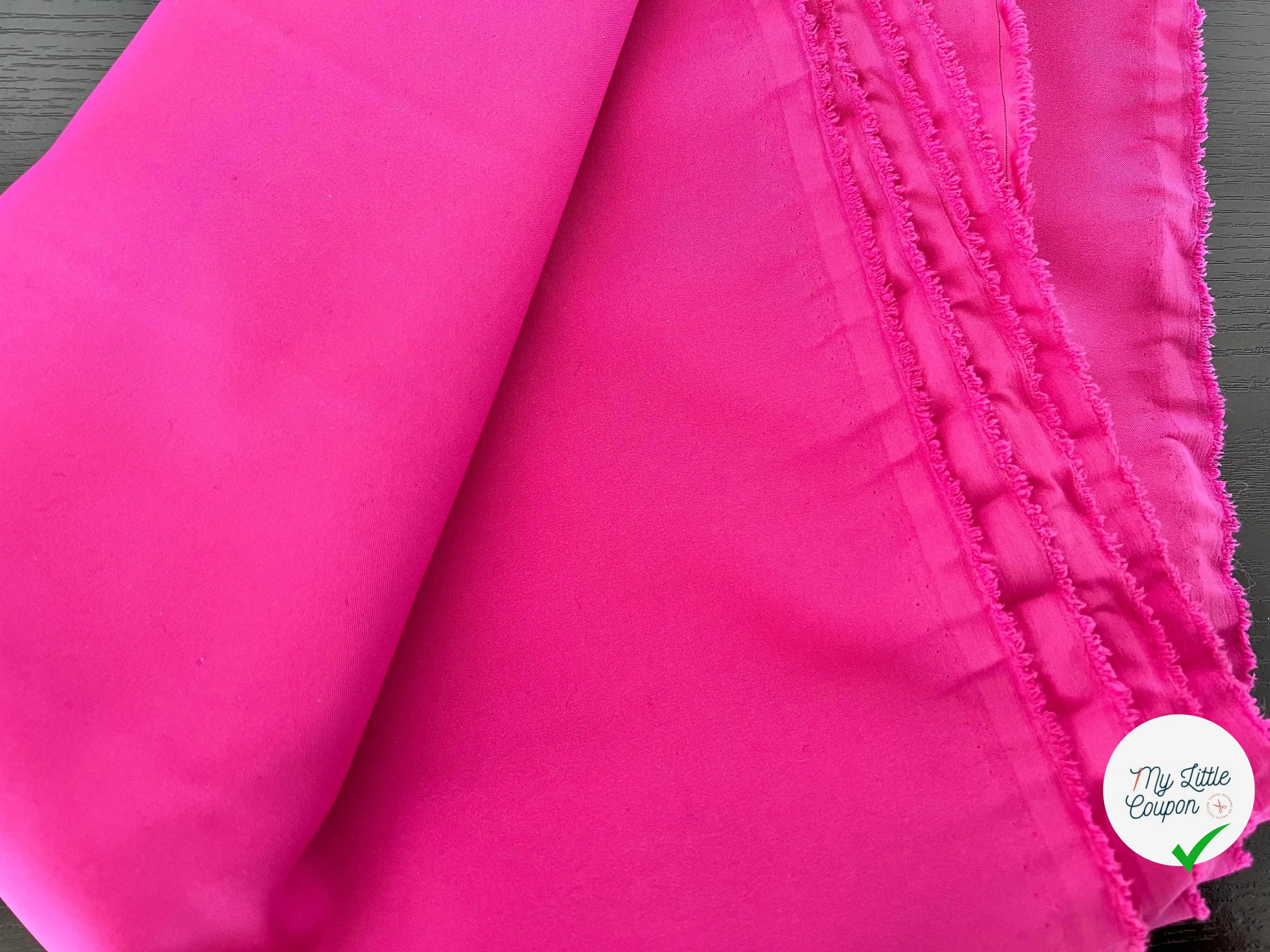 DOUBLURE PONGÉ FUCHSIA - My Little Coupon - tissu - coudre