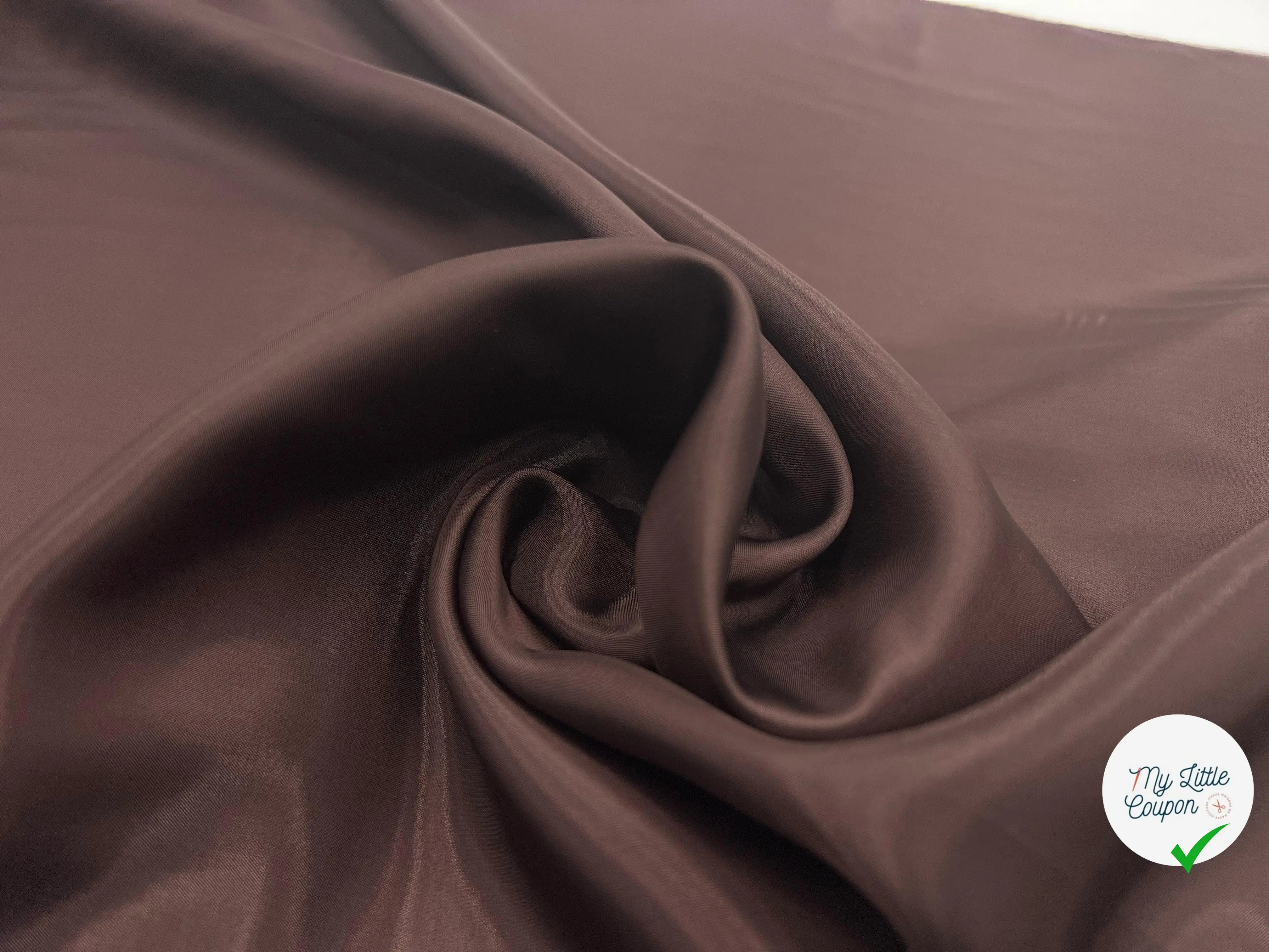 DOUBLURE PONGINETTE MARRON ECUREUIL - coupon de tissu de 3 mĂštres - My Little Coupon - tissu - coudre