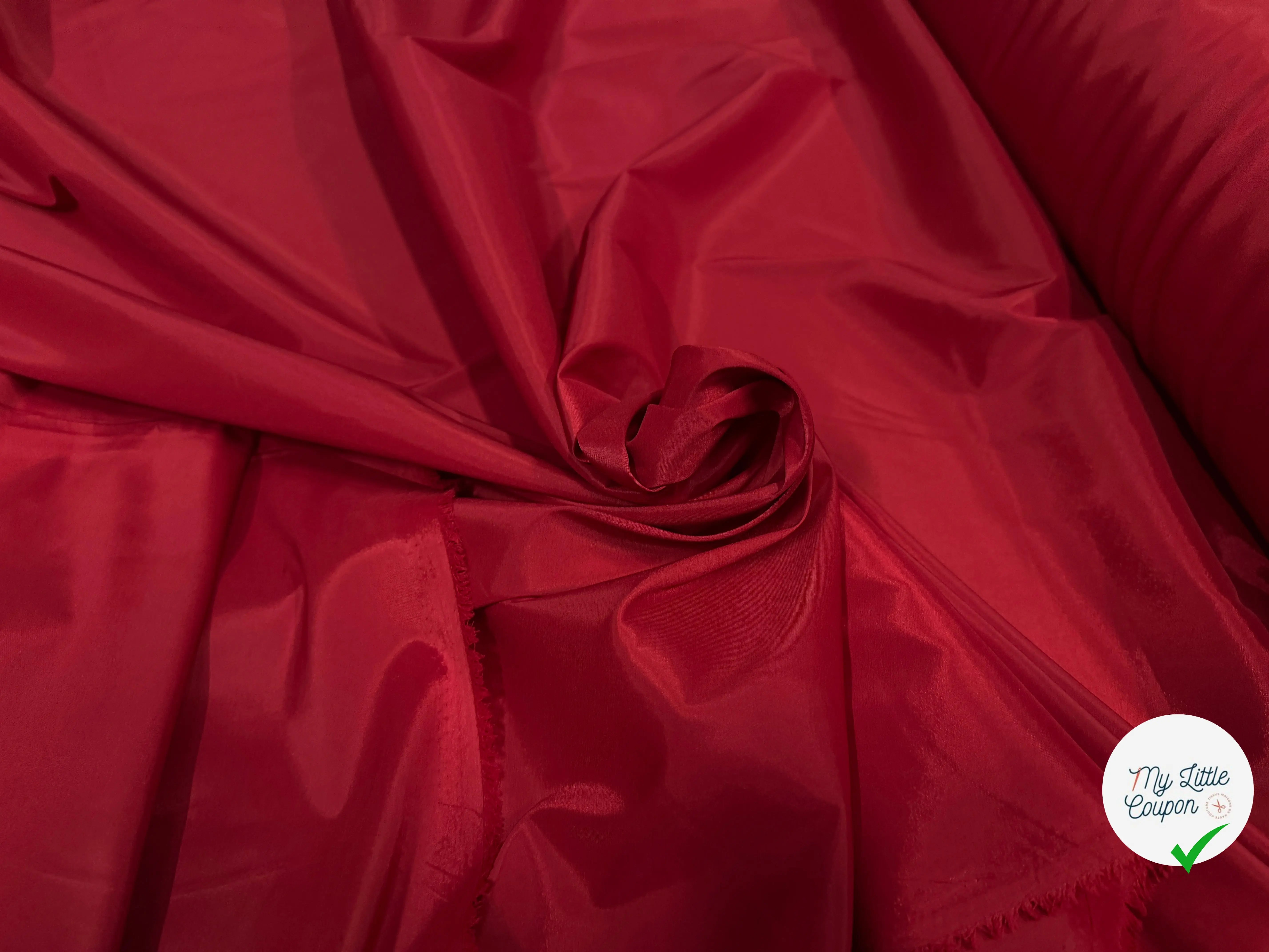 DOUBLURE ROUGE LÉGÈREMENT STRETCH - My Little Coupon