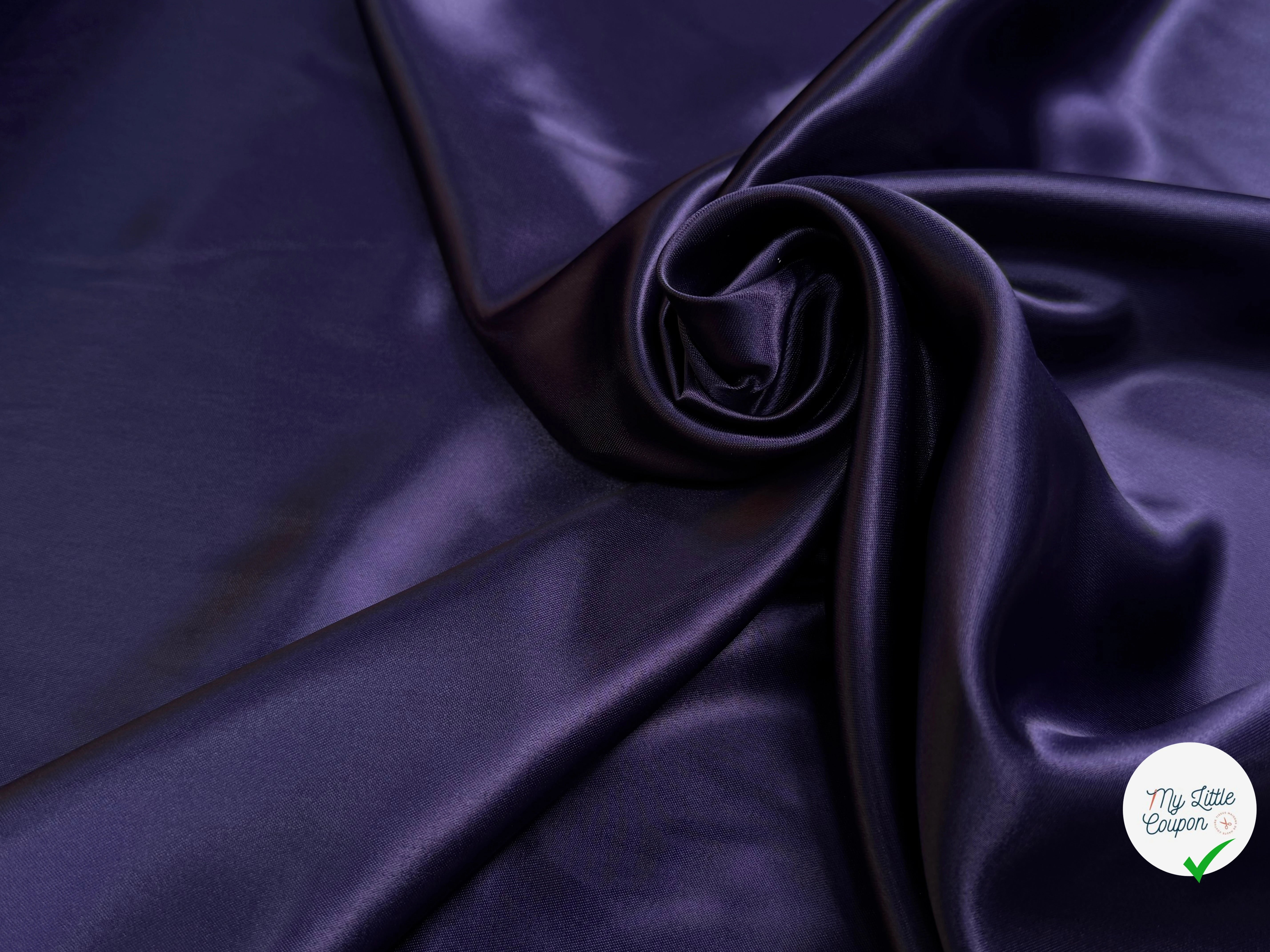 DOUBLURE SATIN ACETATE VISCOSE PURPLE IMPERIAL - My Little Coupon