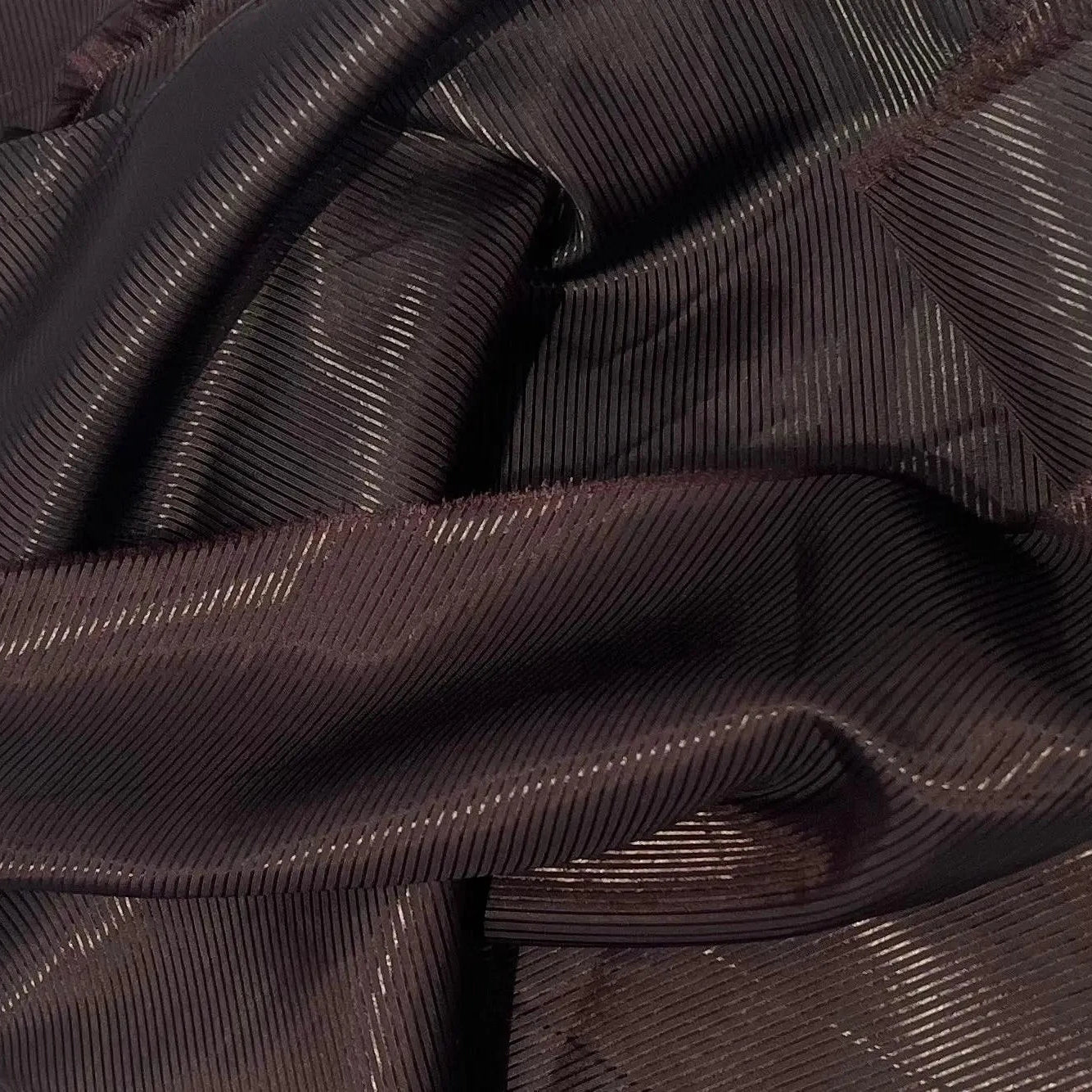 DOUBLURE SATIN FACON DRILL MARRON FONCÉ - My Little Coupon - tissu - coudre