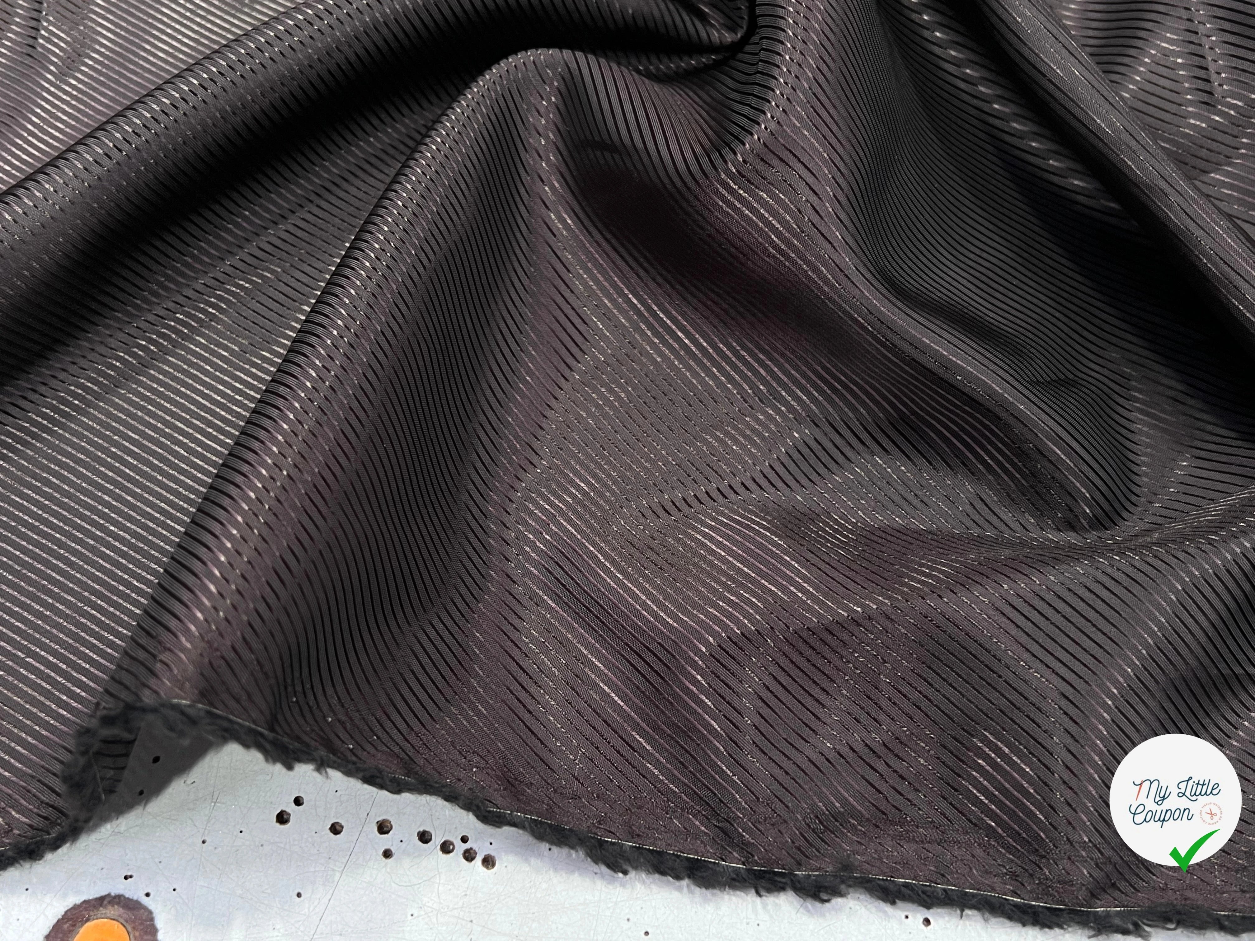 DOUBLURE SATIN FACON DRILL MARRON FONCÉ - My Little Coupon