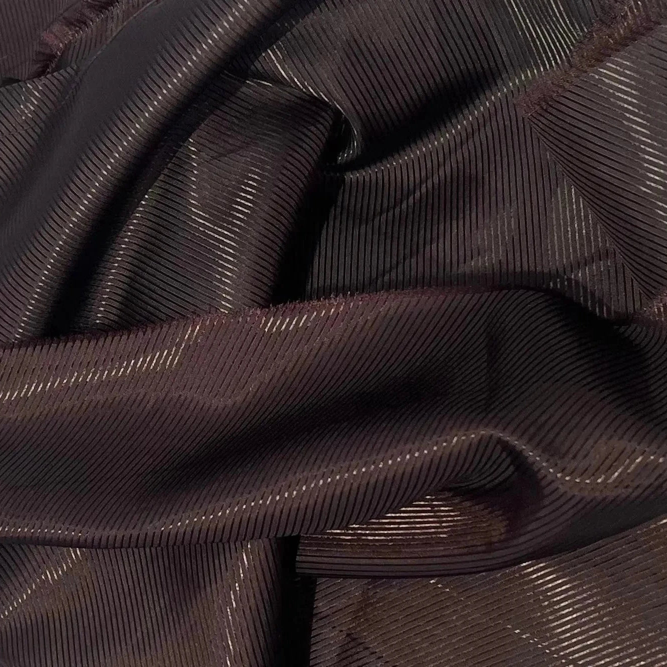 DOUBLURE SATIN FACON DRILL MARRON FONCÉ - My Little Coupon - tissu - coudre