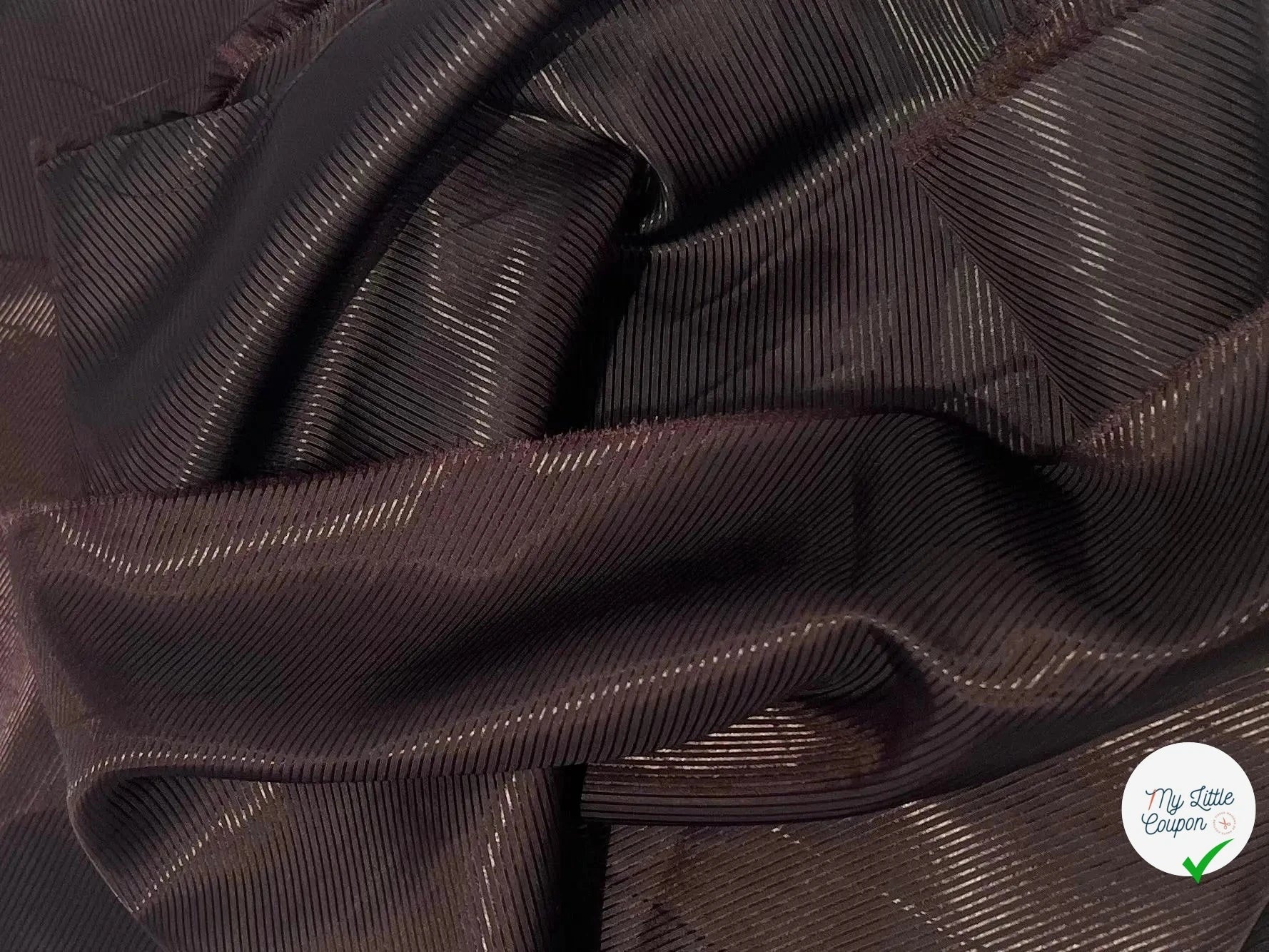 DOUBLURE SATIN FACON DRILL MARRON FONCÉ - My Little Coupon - tissu - coudre