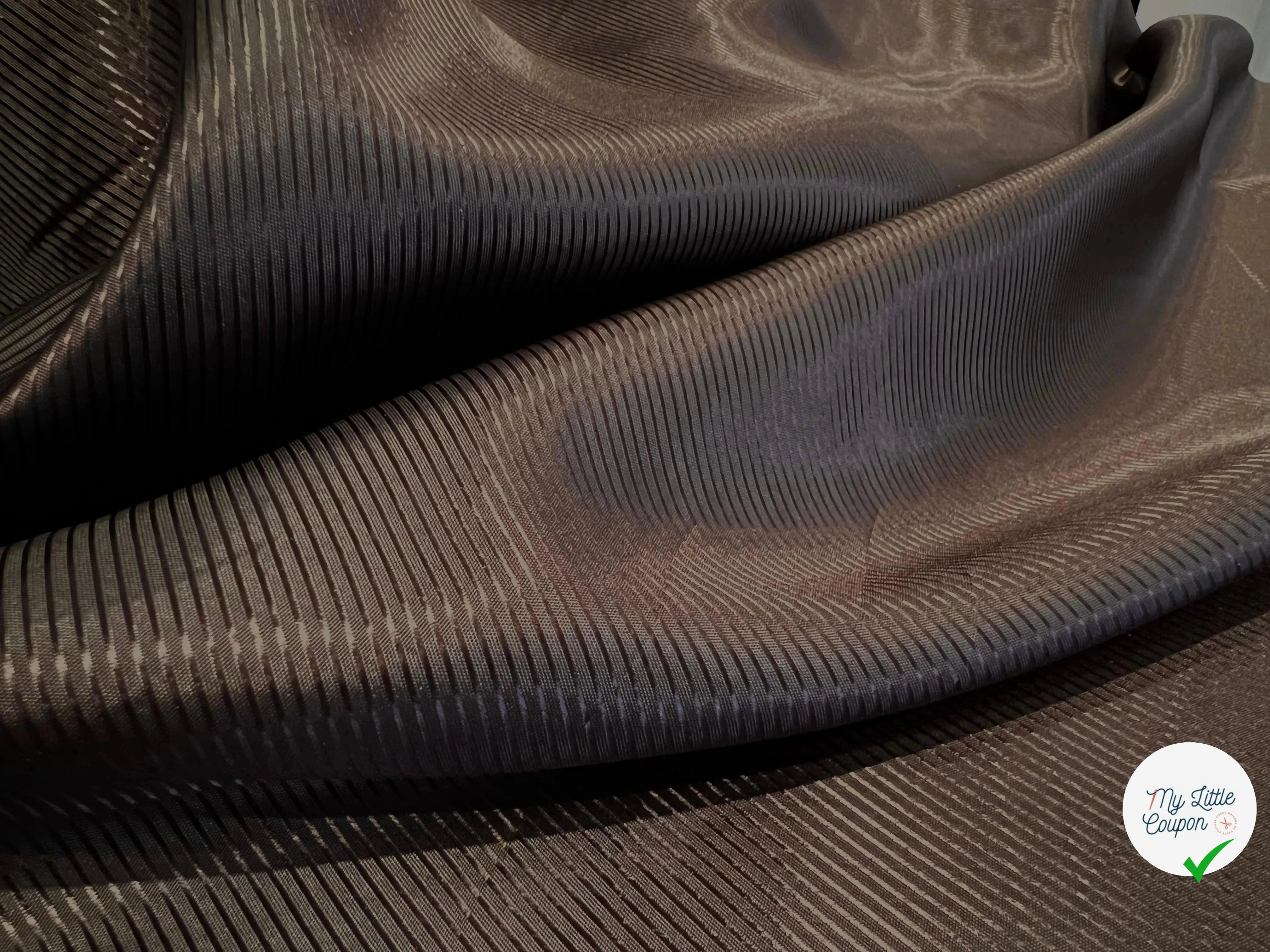 DOUBLURE SATIN FACON DRILL MARRON FONCÉ - My Little Coupon - tissu - coudre