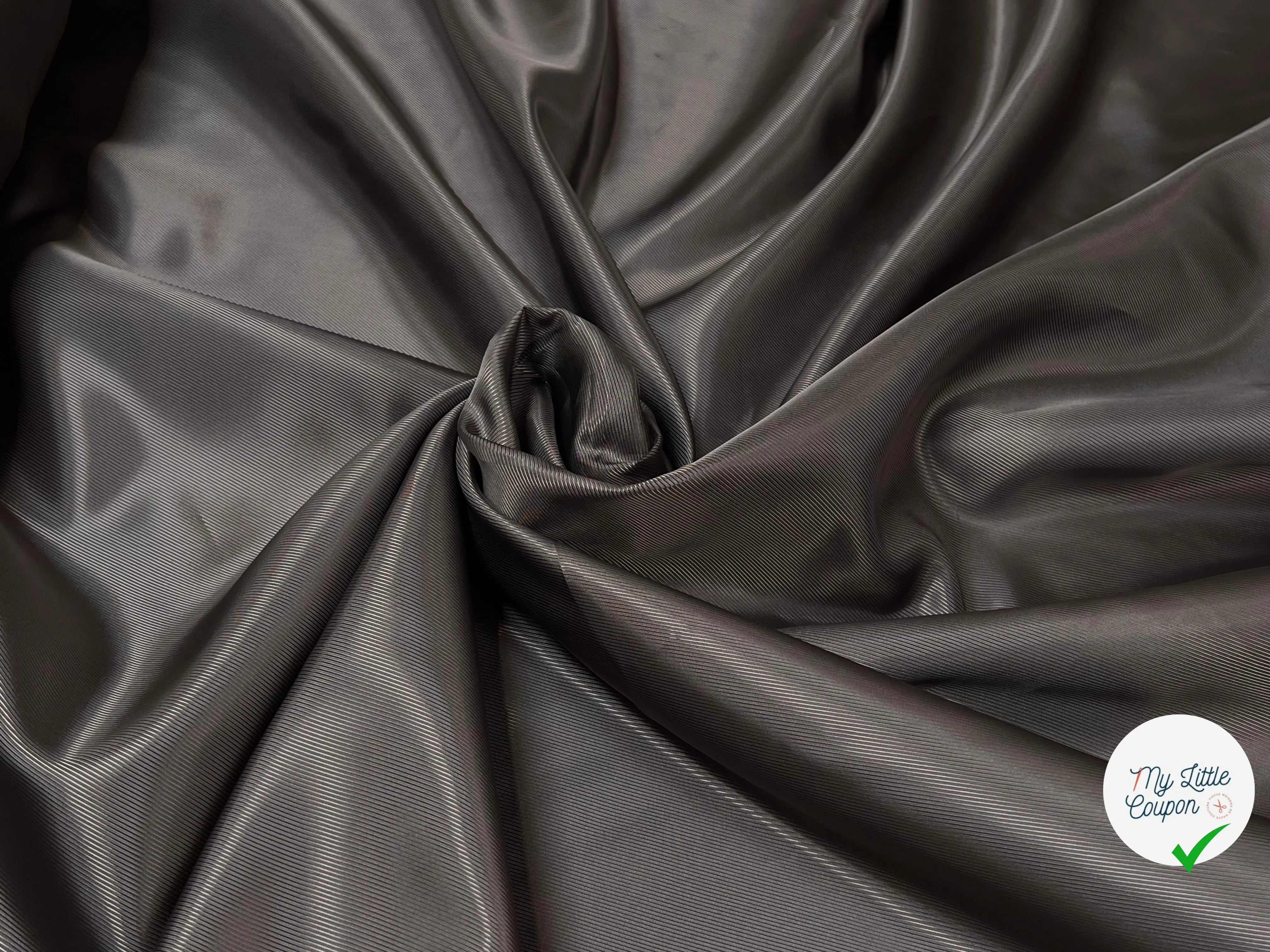 DOUBLURE SATIN FACON DRILL MARRON GLACÉ - My Little Coupon