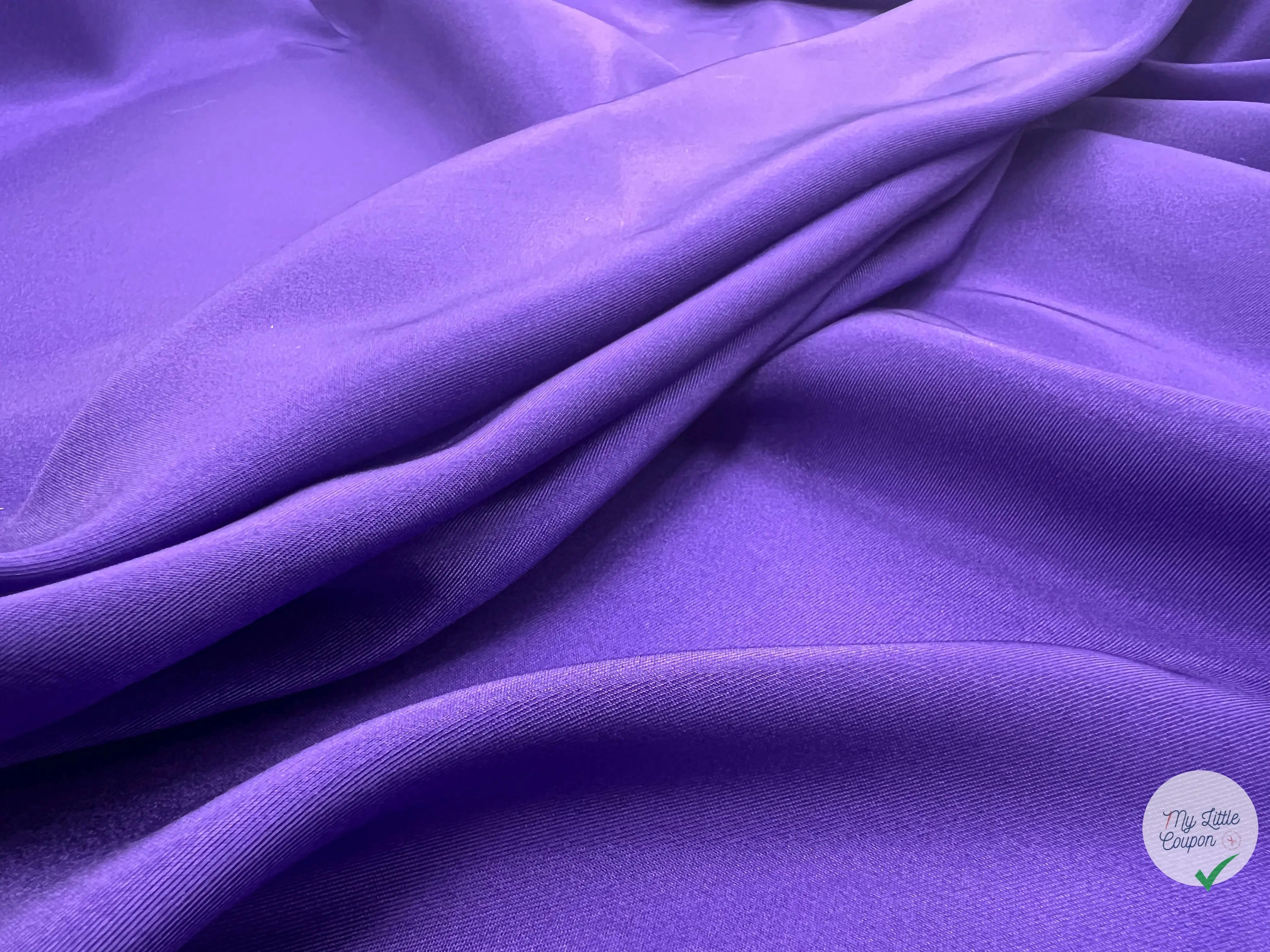 DOUBLURE SATIN STRETCH COUTURE VIOLET - coupon de tissu de 3 mĂštres - My Little Coupon - tissu - coudre