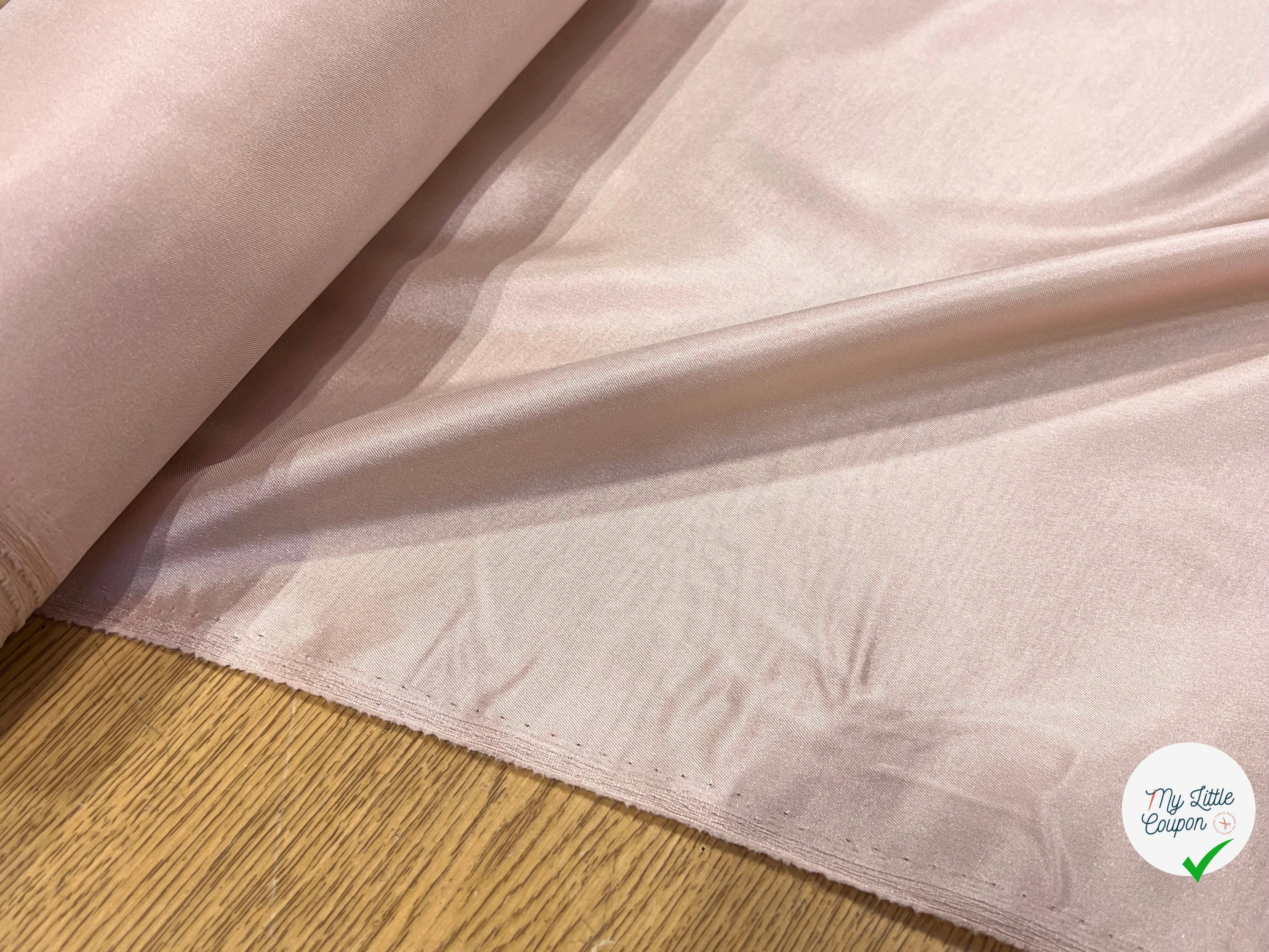 DOUBLURE SATIN STRETCH ROSE BEIGE - My Little Coupon