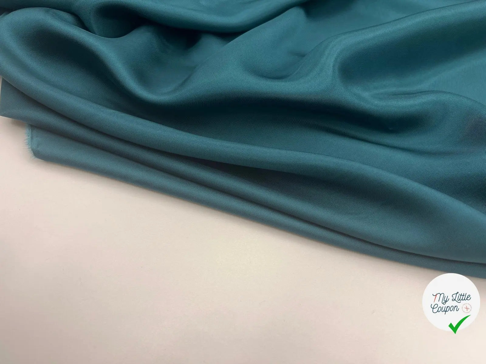 DOUBLURE SATIN VISCOSE BLEU CANARD - My Little Coupon - tissu - coudre