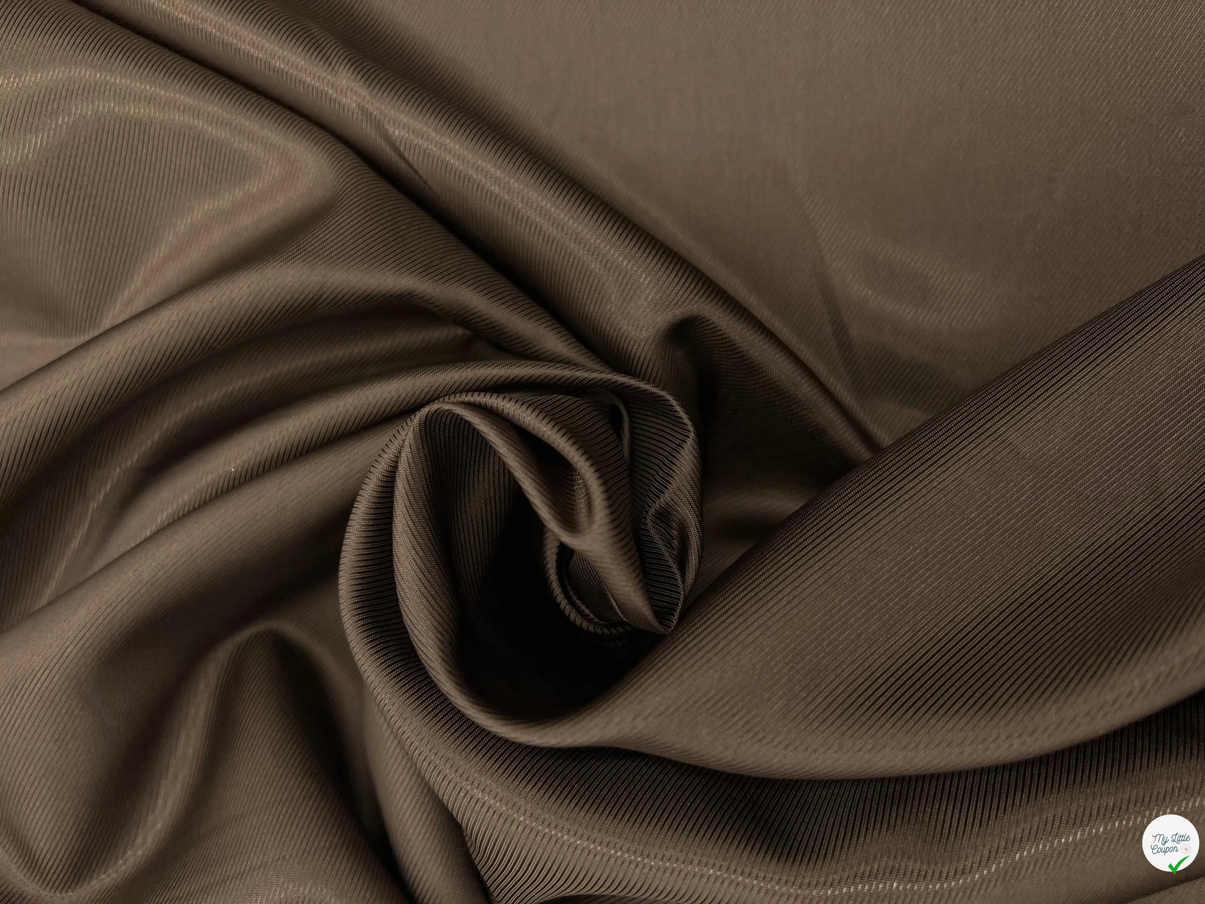 DOUBLURE SATIN VISCOSE TWILL RÉGLISSE - My Little Coupon