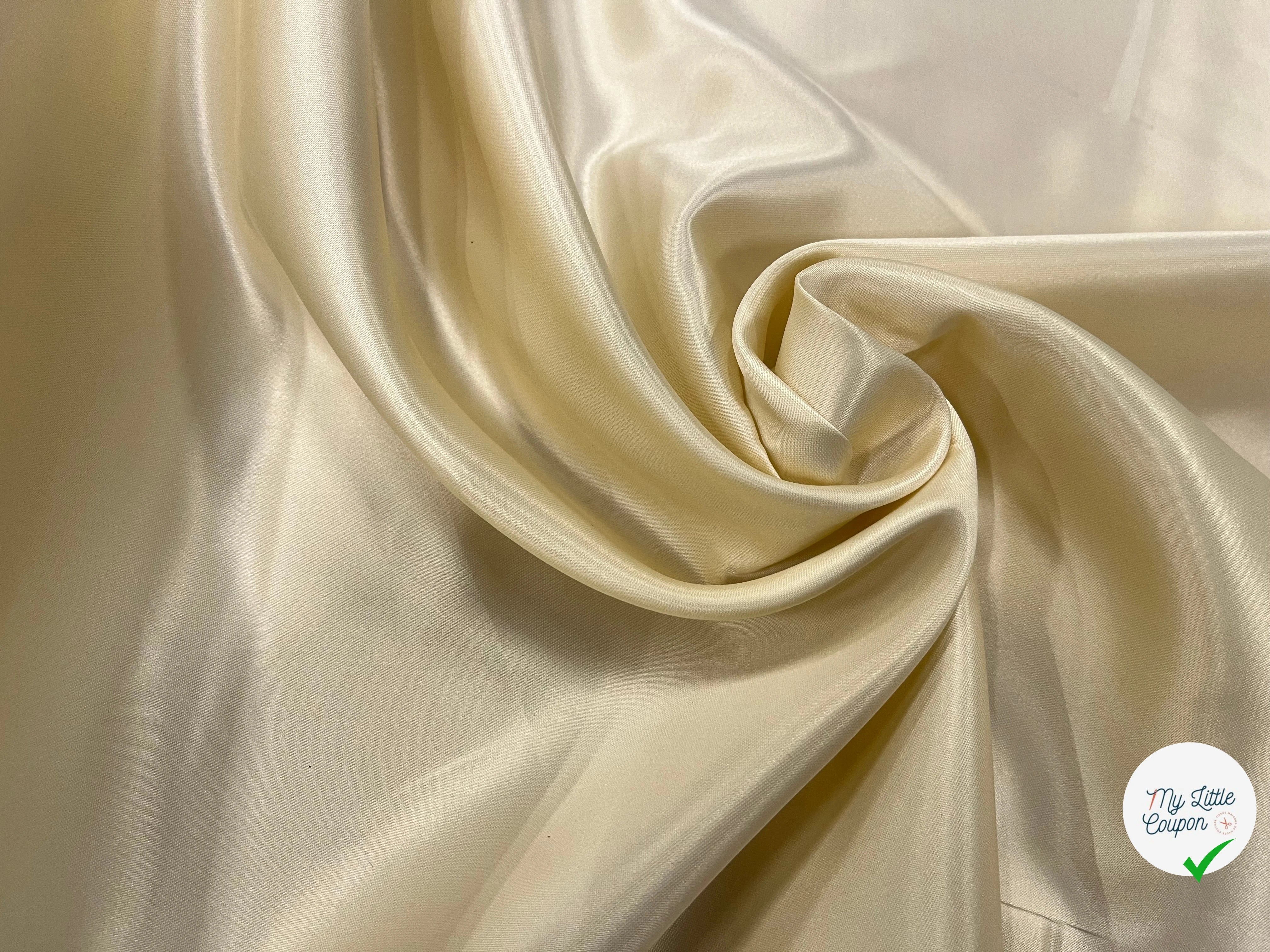 DOUBLURE SATIN VISCOSE VANILLE 70% VISCOSE - My Little Coupon