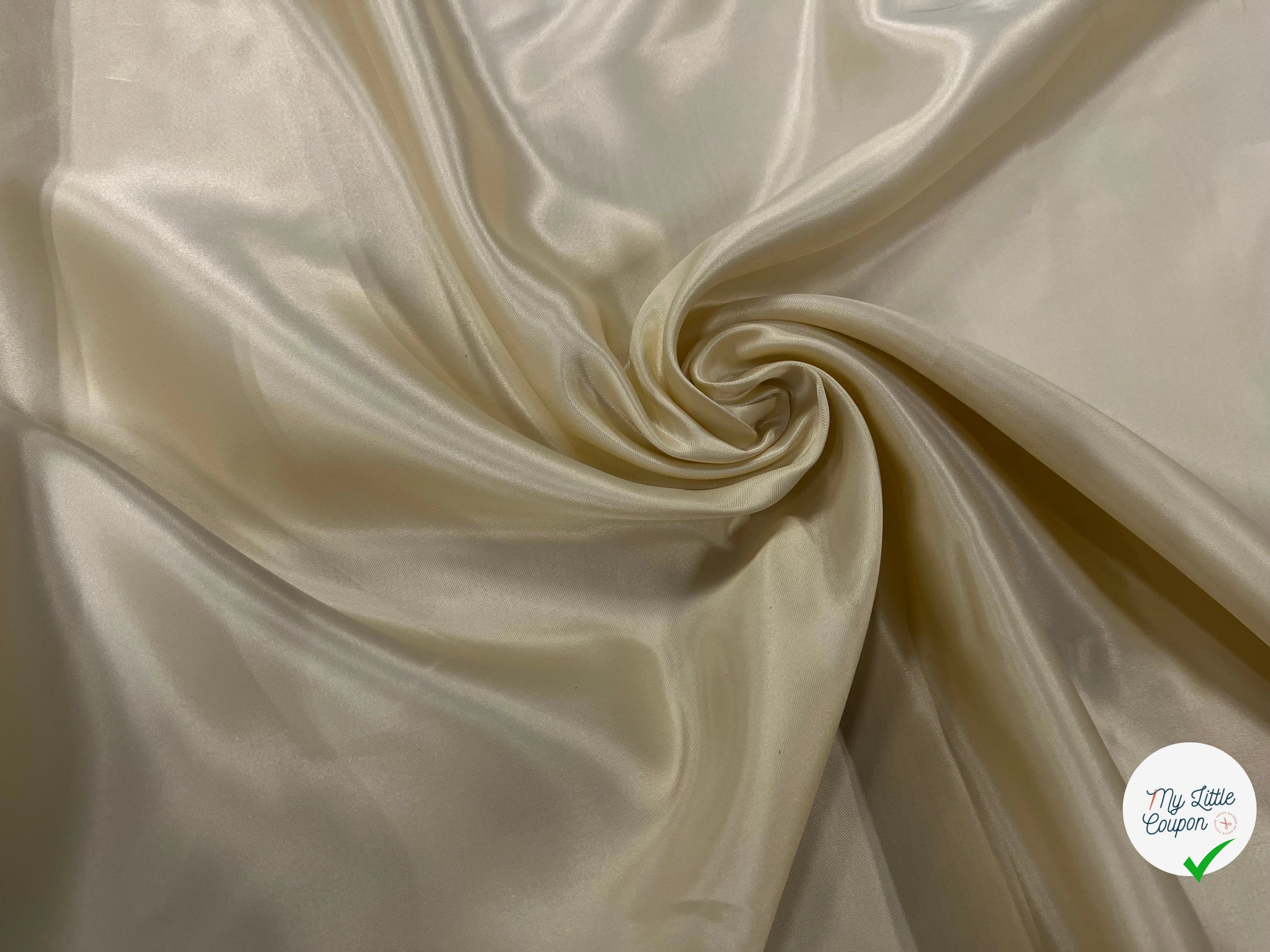 DOUBLURE SATIN VISCOSE VANILLE 70% VISCOSE - My Little Coupon
