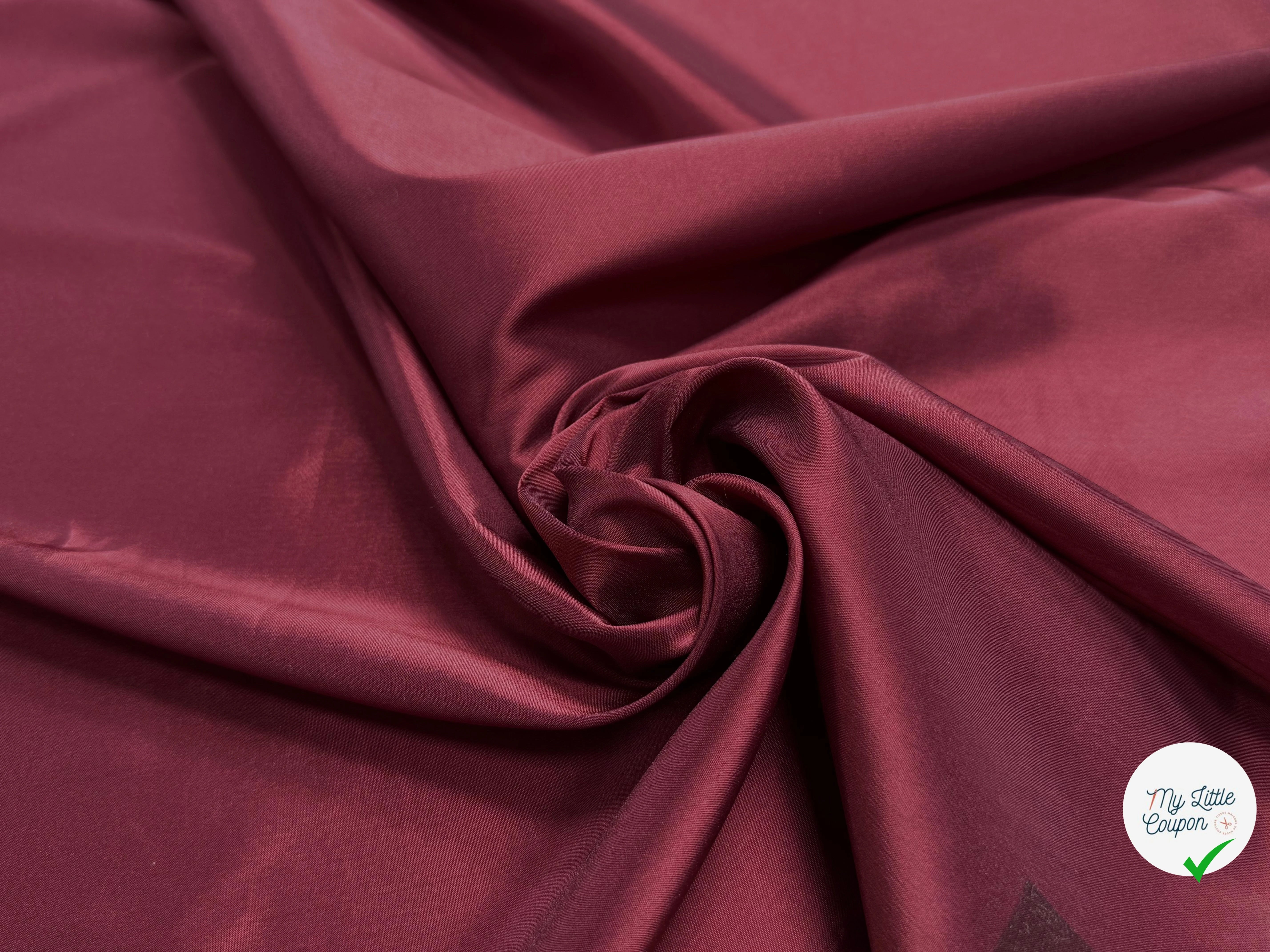DOUBLURE SATINÉE BORDEAUX STRETCH 67% ACETATE - My Little Coupon