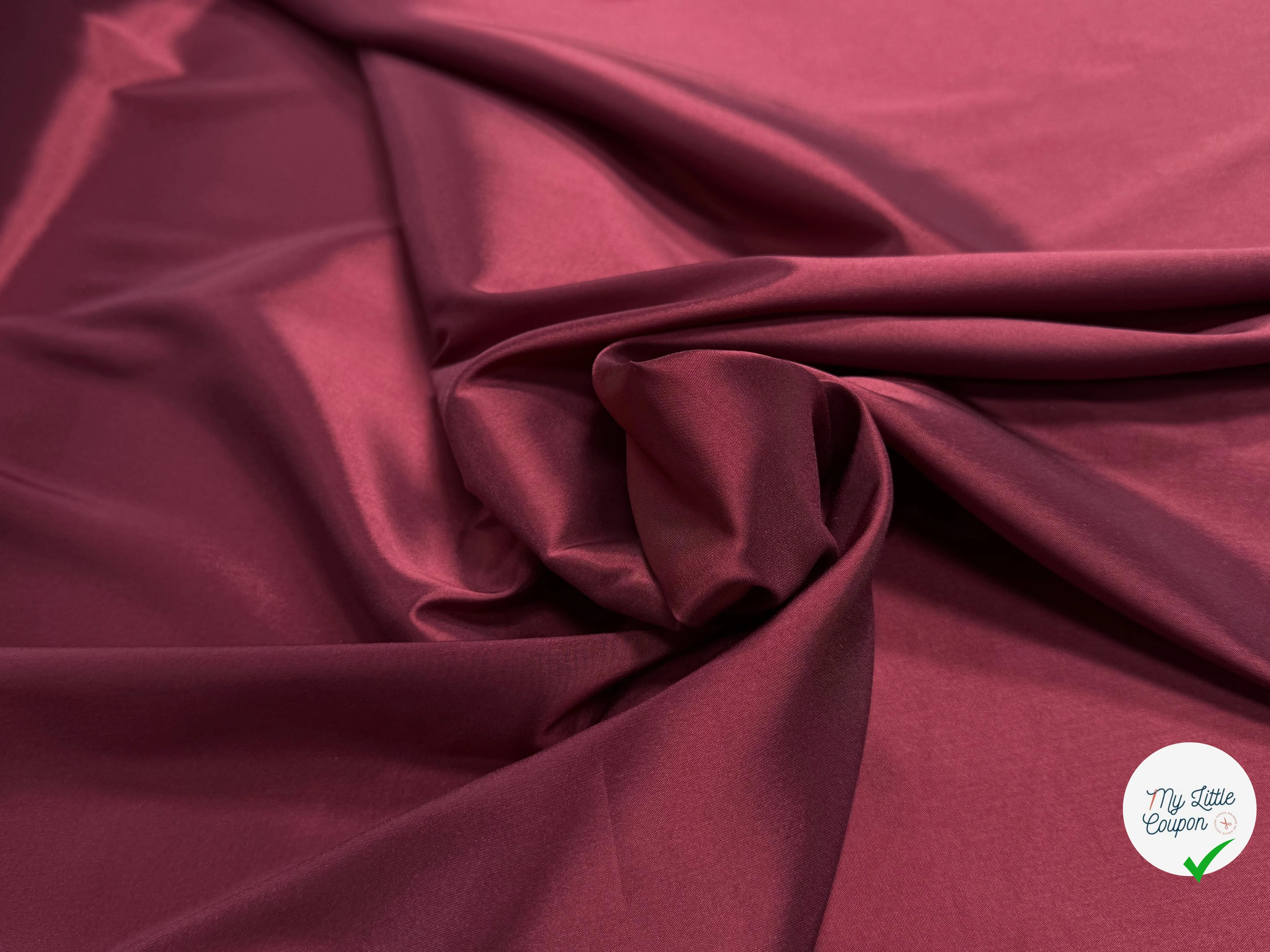 DOUBLURE SATINÉE BORDEAUX STRETCH 67% ACETATE - My Little Coupon