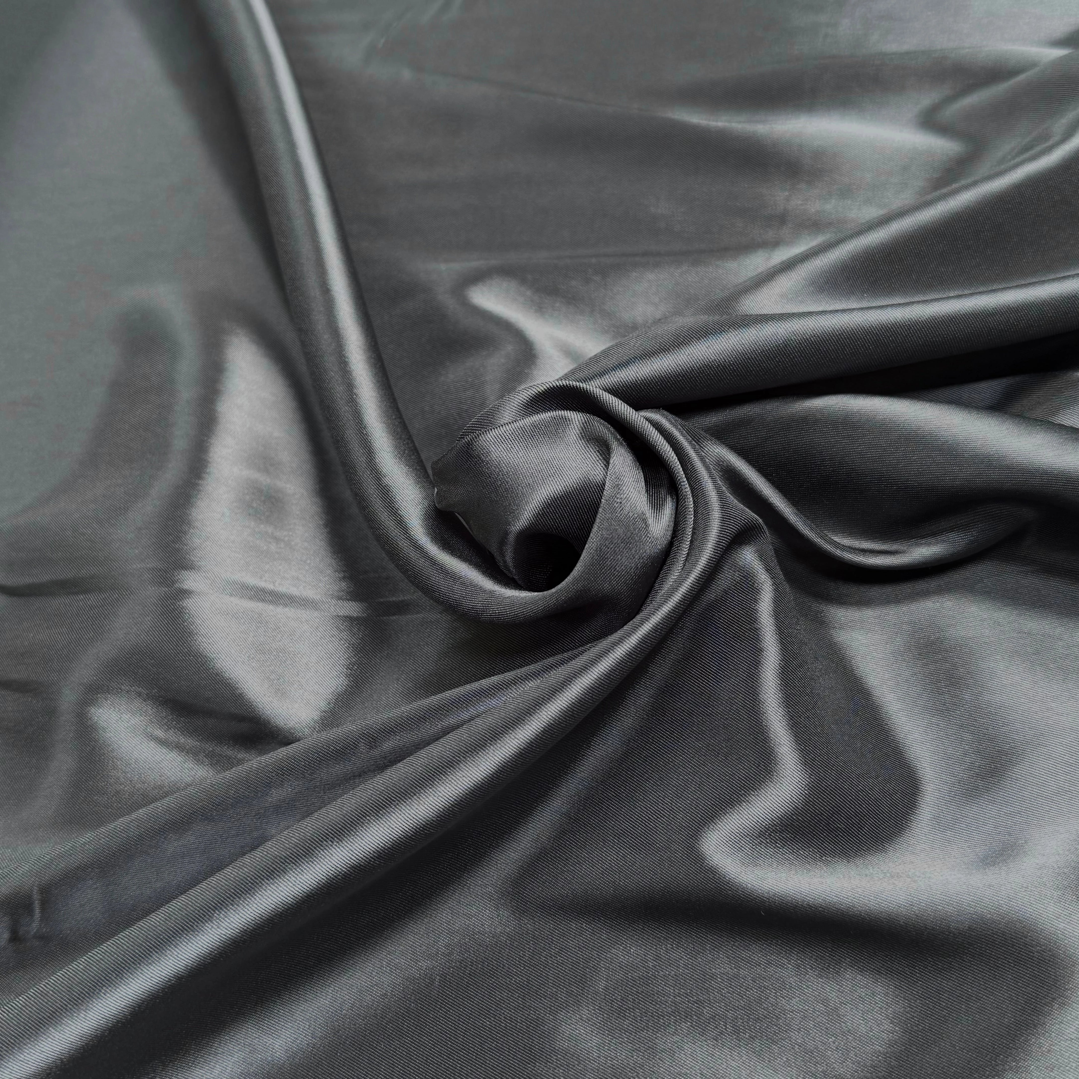 DOUBLURE SATINÉE GRISE ACIER STRETCH 67% ACETATE - My Little Coupon