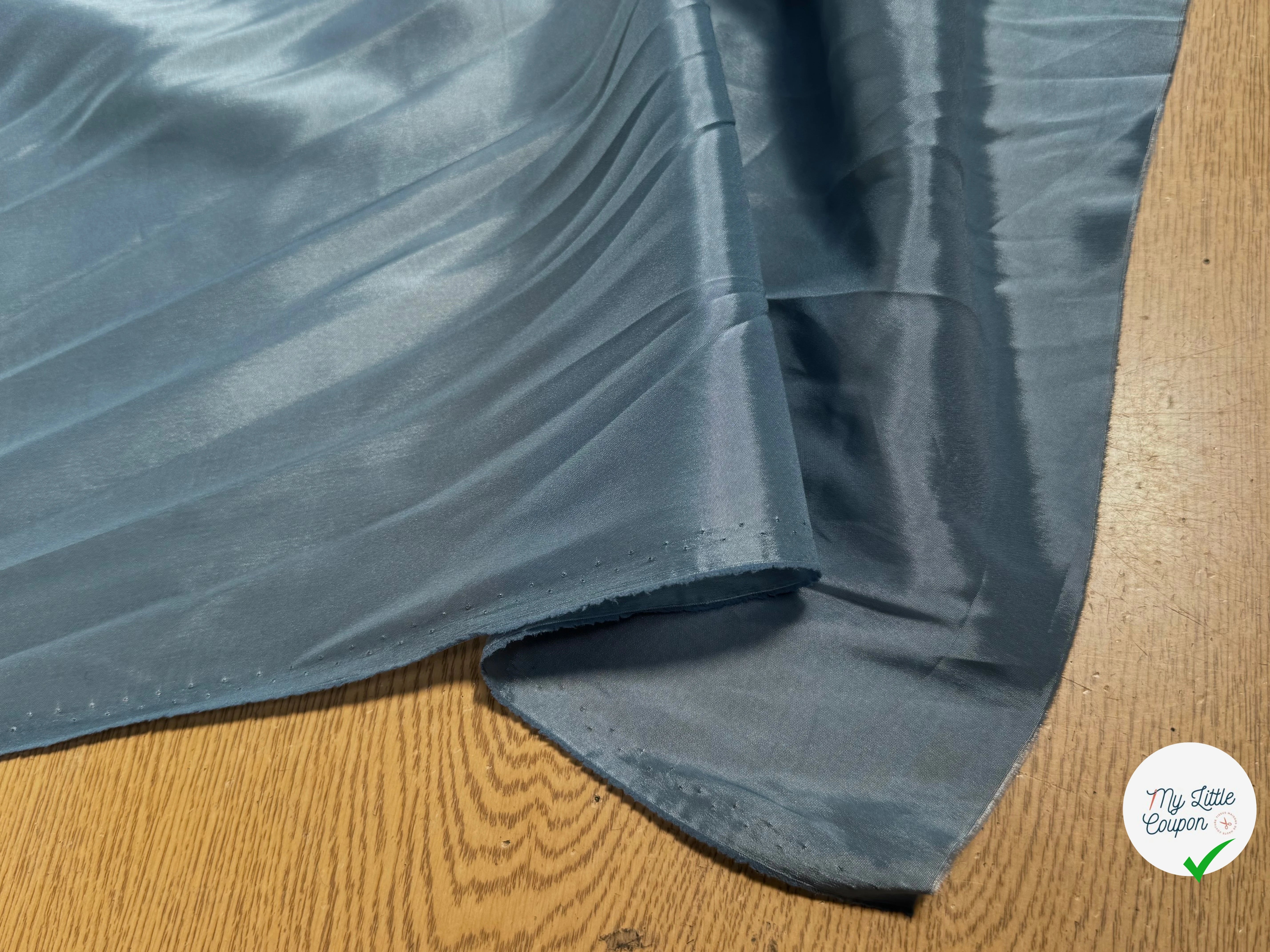DOUBLURE SATINÉE STRETCH BLEU GRIS - My Little Coupon