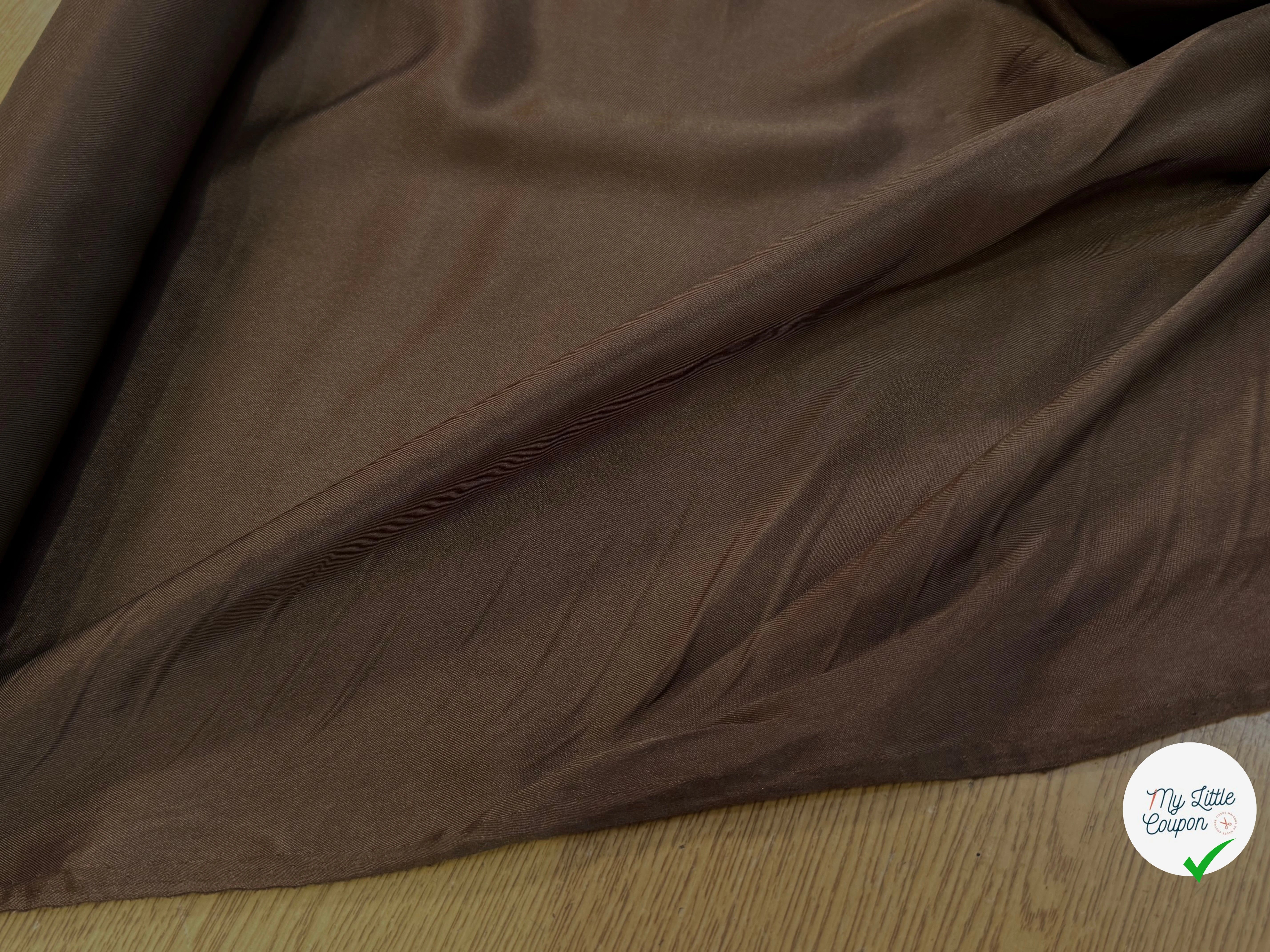 DOUBLURE SATINÉE STRETCH CHOCOLAT - My Little Coupon