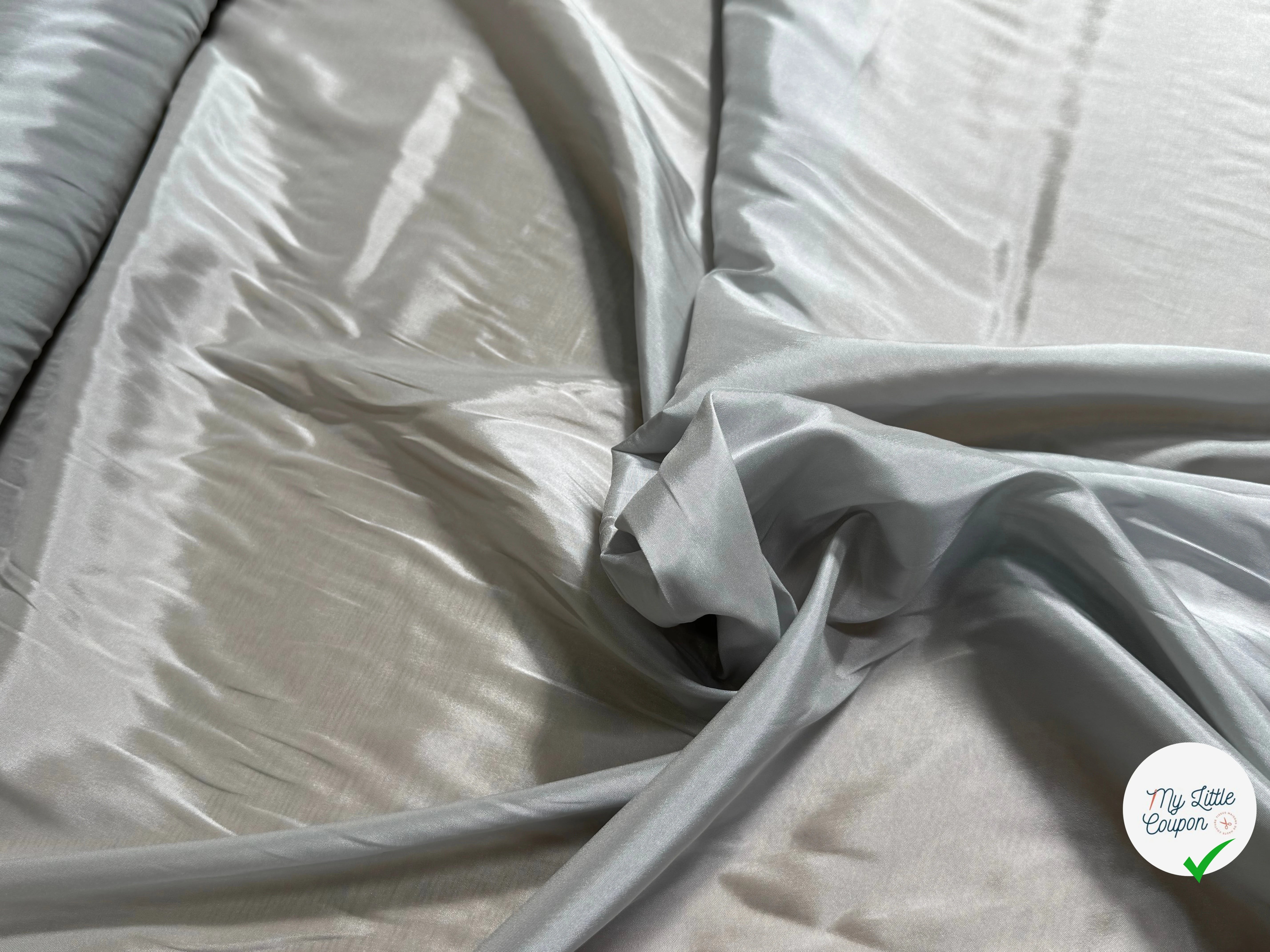 DOUBLURE SATINÉE STRETCH GRIS D'ACIER - My Little Coupon