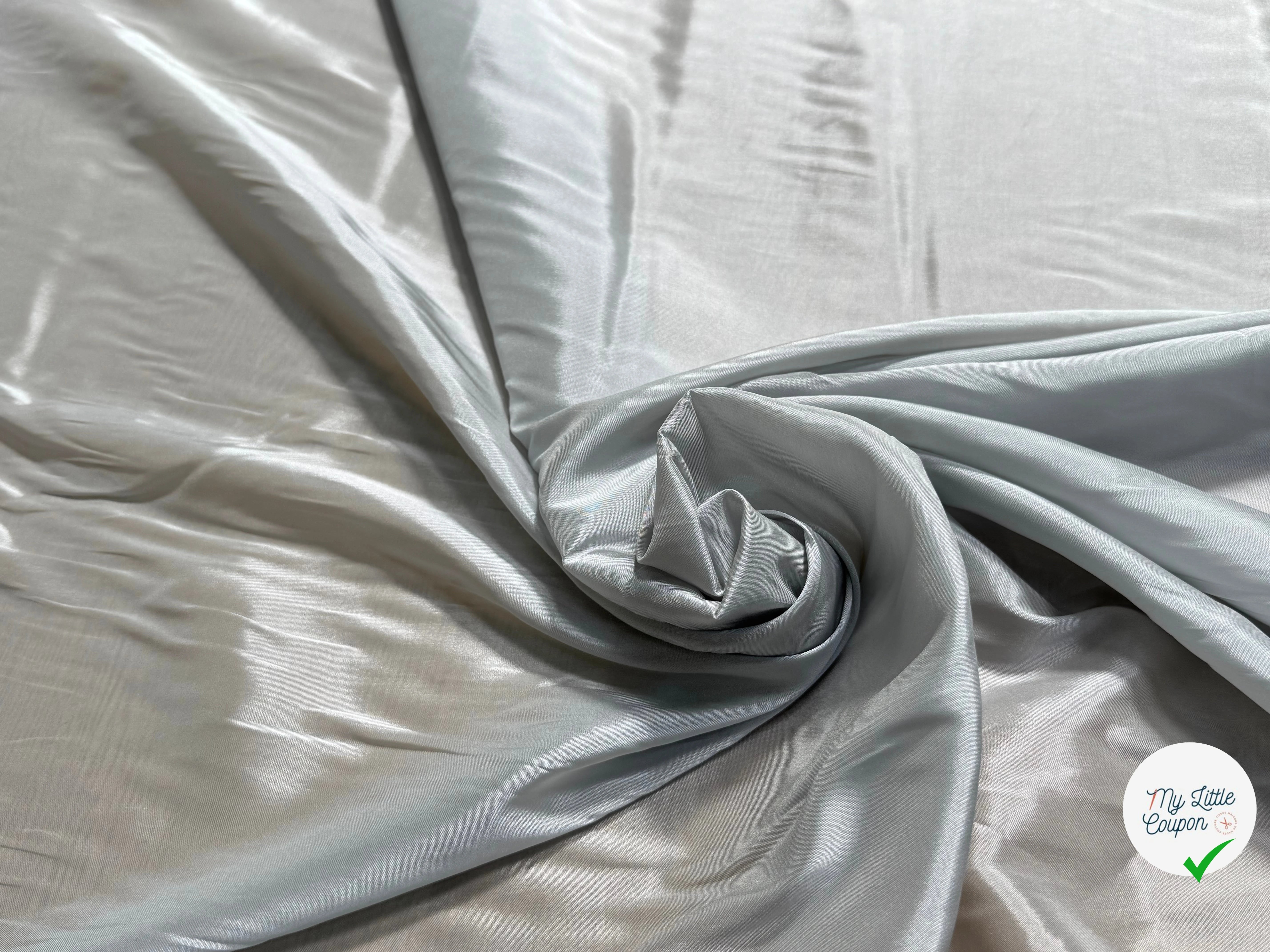 DOUBLURE SATINÉE STRETCH GRIS D'ACIER - My Little Coupon