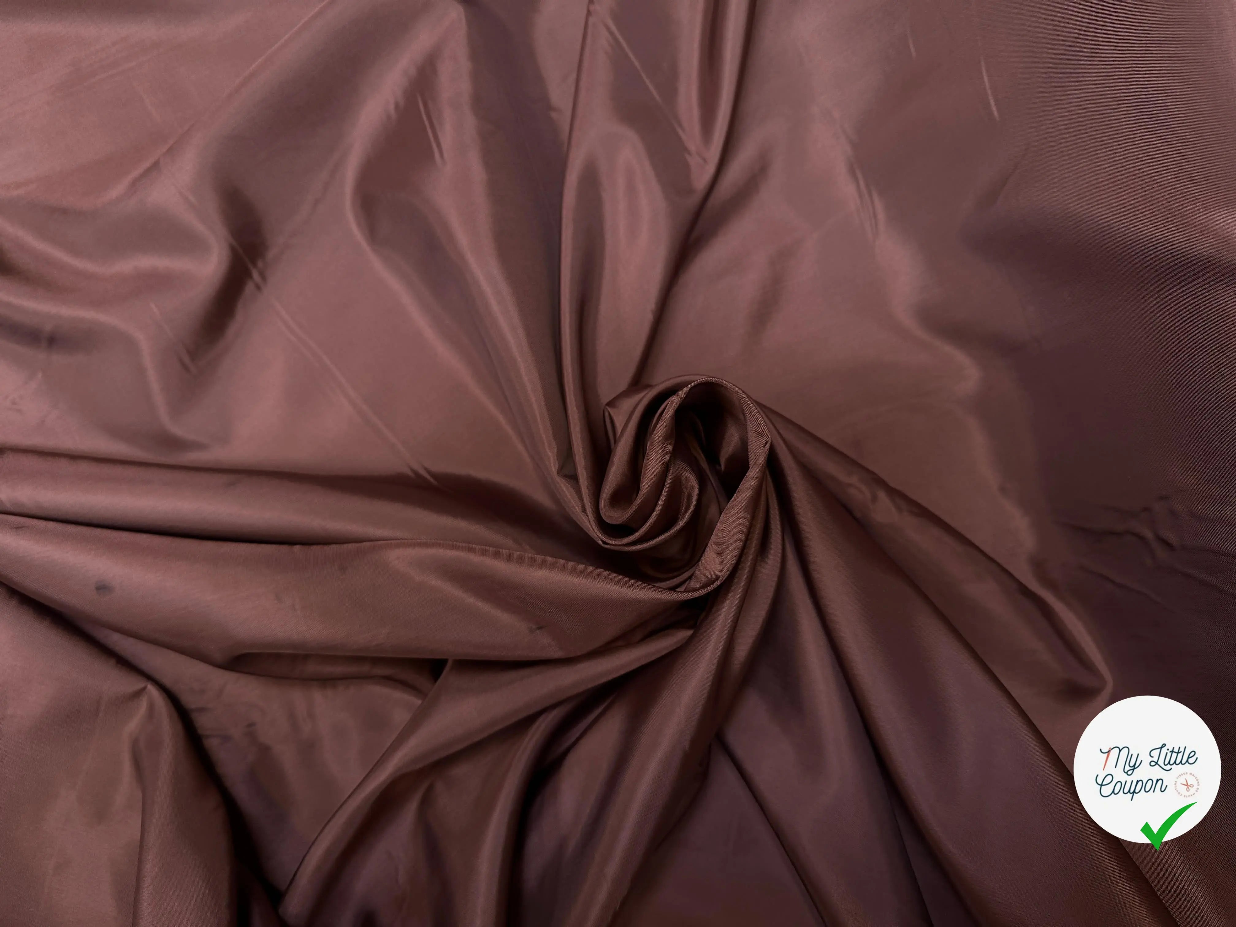 DOUBLURE TAFFETAS ACETATE GLACE AU CHOCOLAT - My Little Coupon