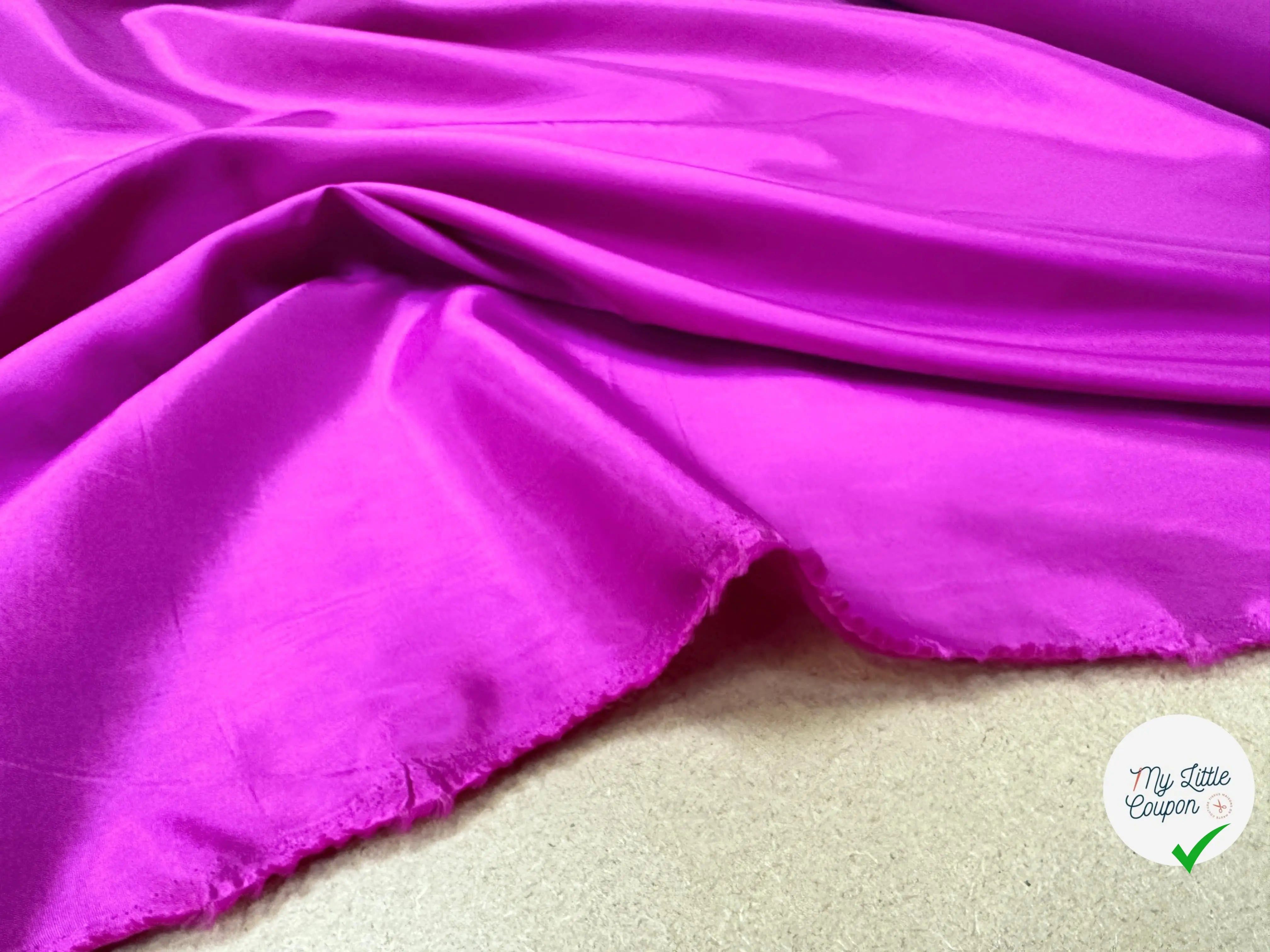 DOUBLURE TAFFETAS ACETATE ROSE FUSCHSIA - My Little Coupon