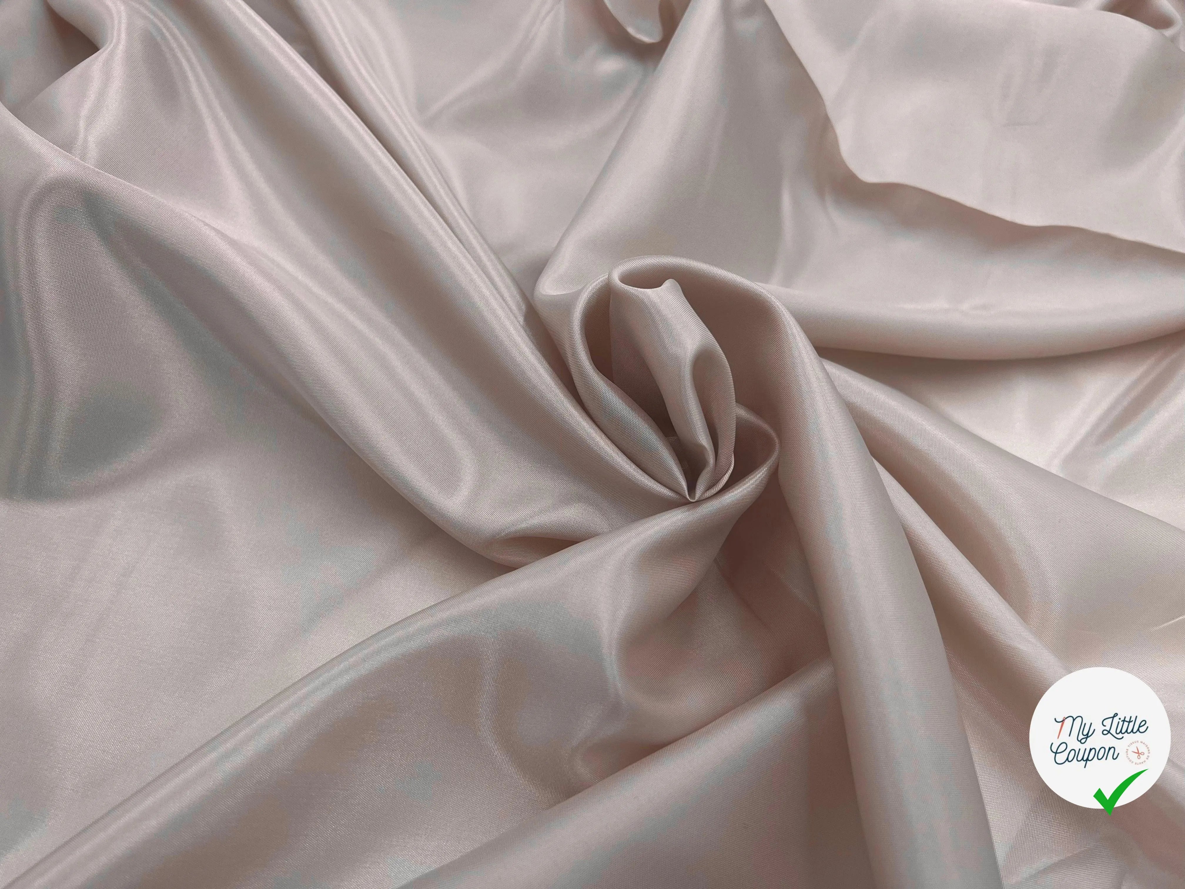 DOUBLURE TAFFETAS BEIGE CRÈME - My Little Coupon - tissu - coudre