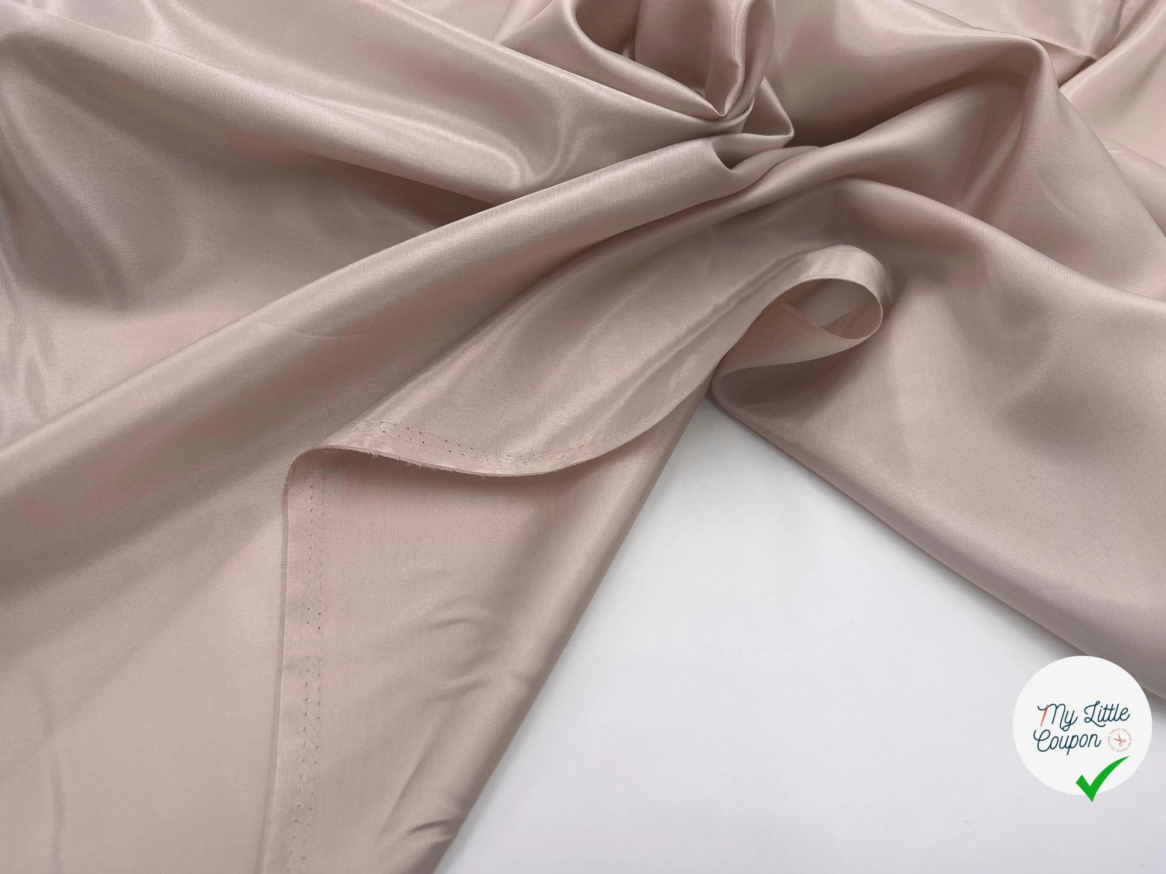 DOUBLURE TAFFETAS BEIGE CRÈME - My Little Coupon - tissu - coudre