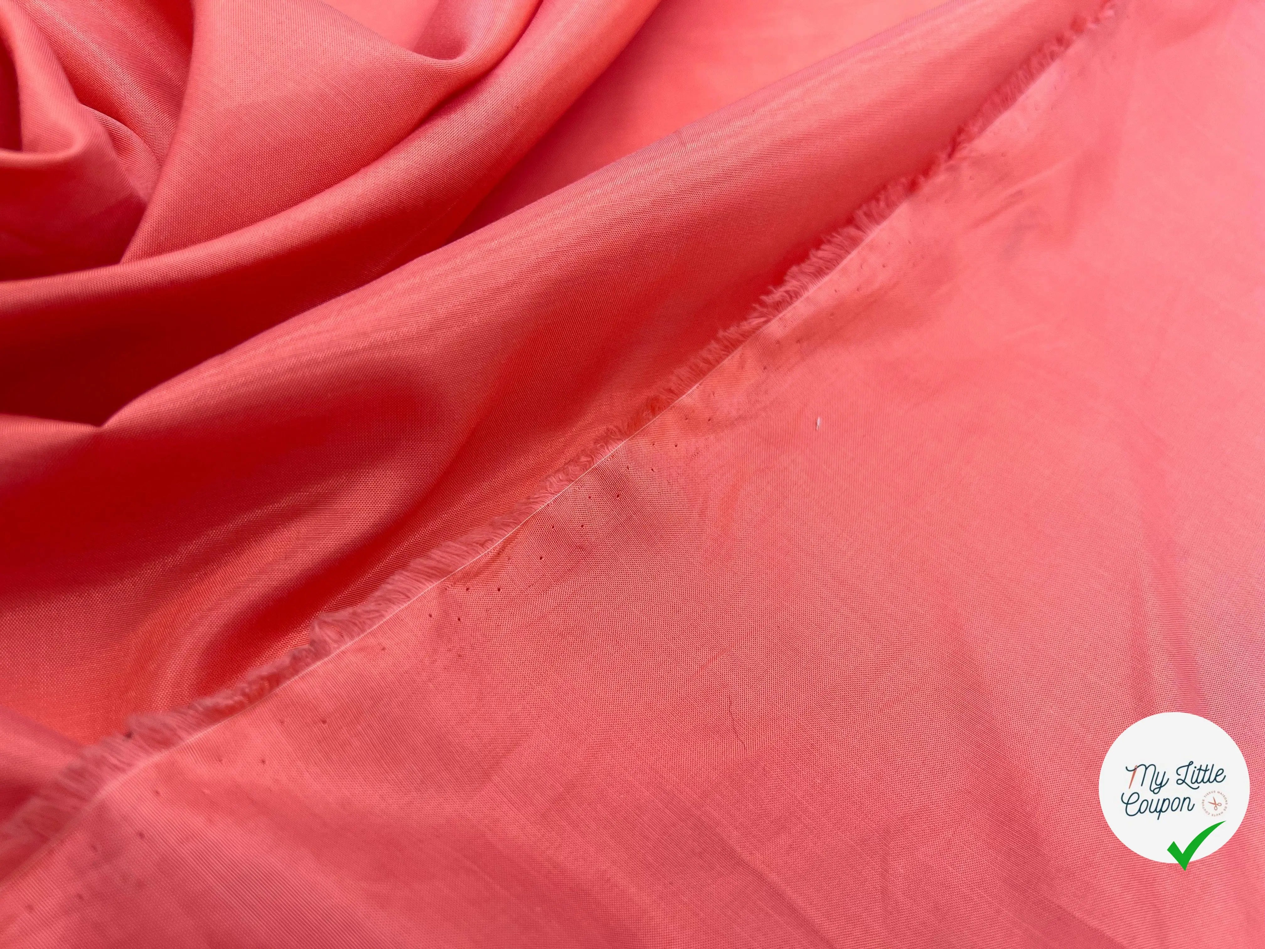 DOUBLURE TAFFETAS STRETCH CORAIL - My Little Coupon - tissu - coudre
