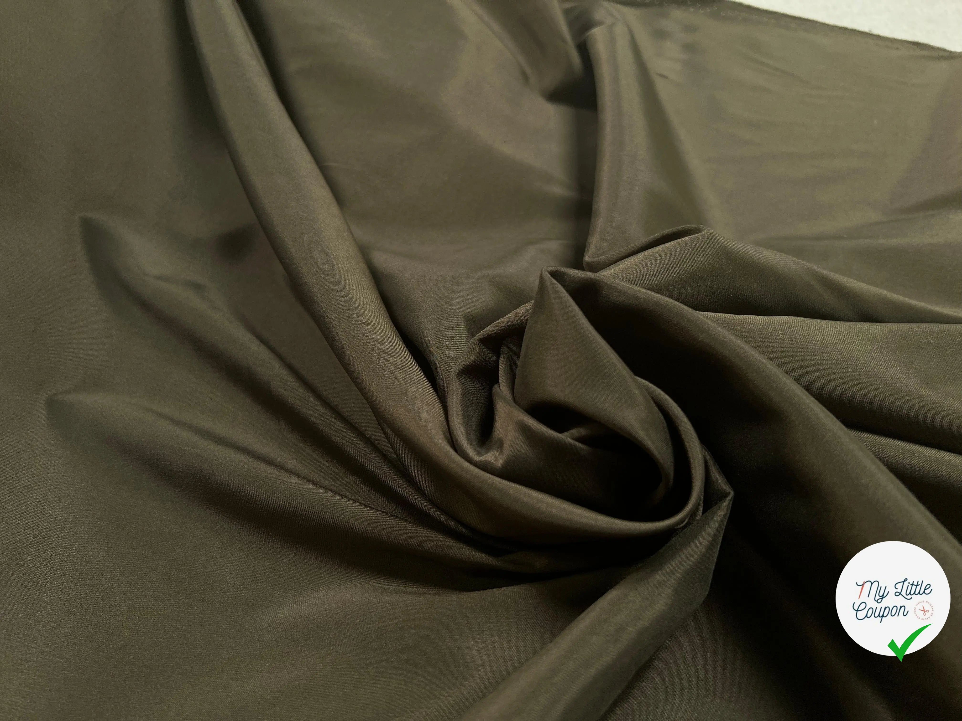 DOUBLURE TAFFETAS STRETCH VERT BRONZE - My Little Coupon - tissu - coudre
