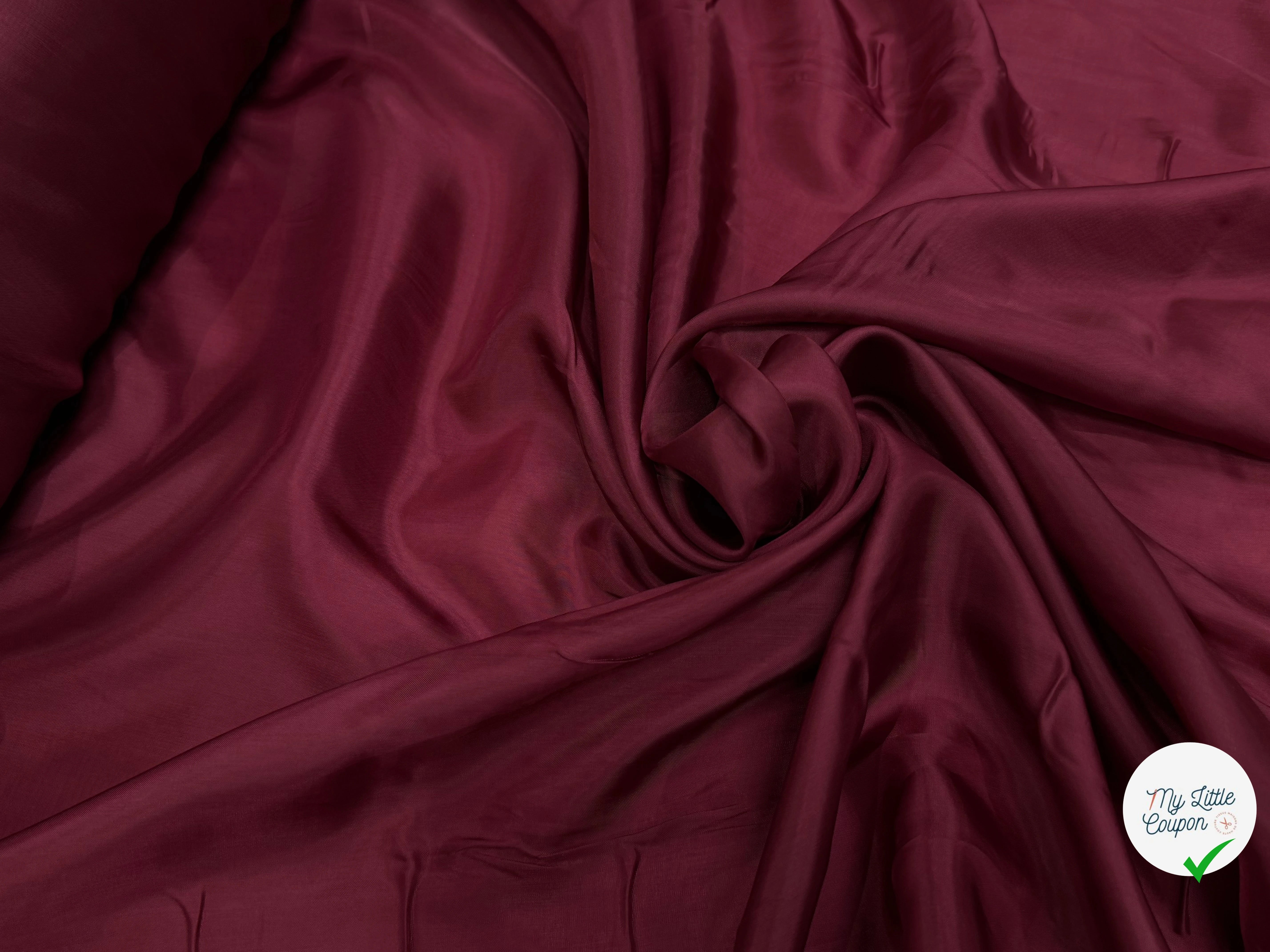 DOUBLURE ULTRA FINE ET SOFT 100% VISCOSE ROUGE BORDEAUX - My Little Coupon