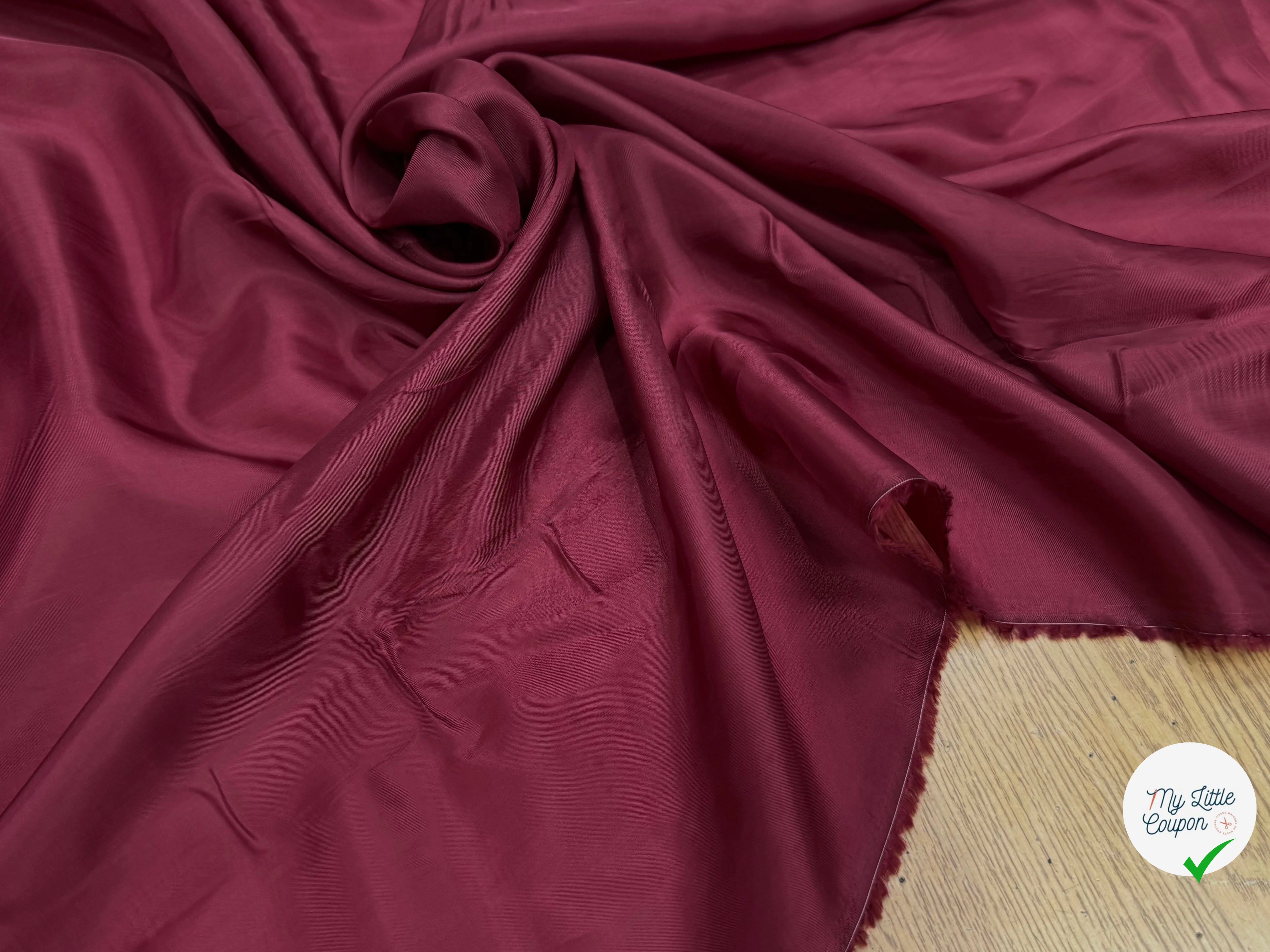 DOUBLURE ULTRA FINE ET SOFT 100% VISCOSE ROUGE BORDEAUX - My Little Coupon