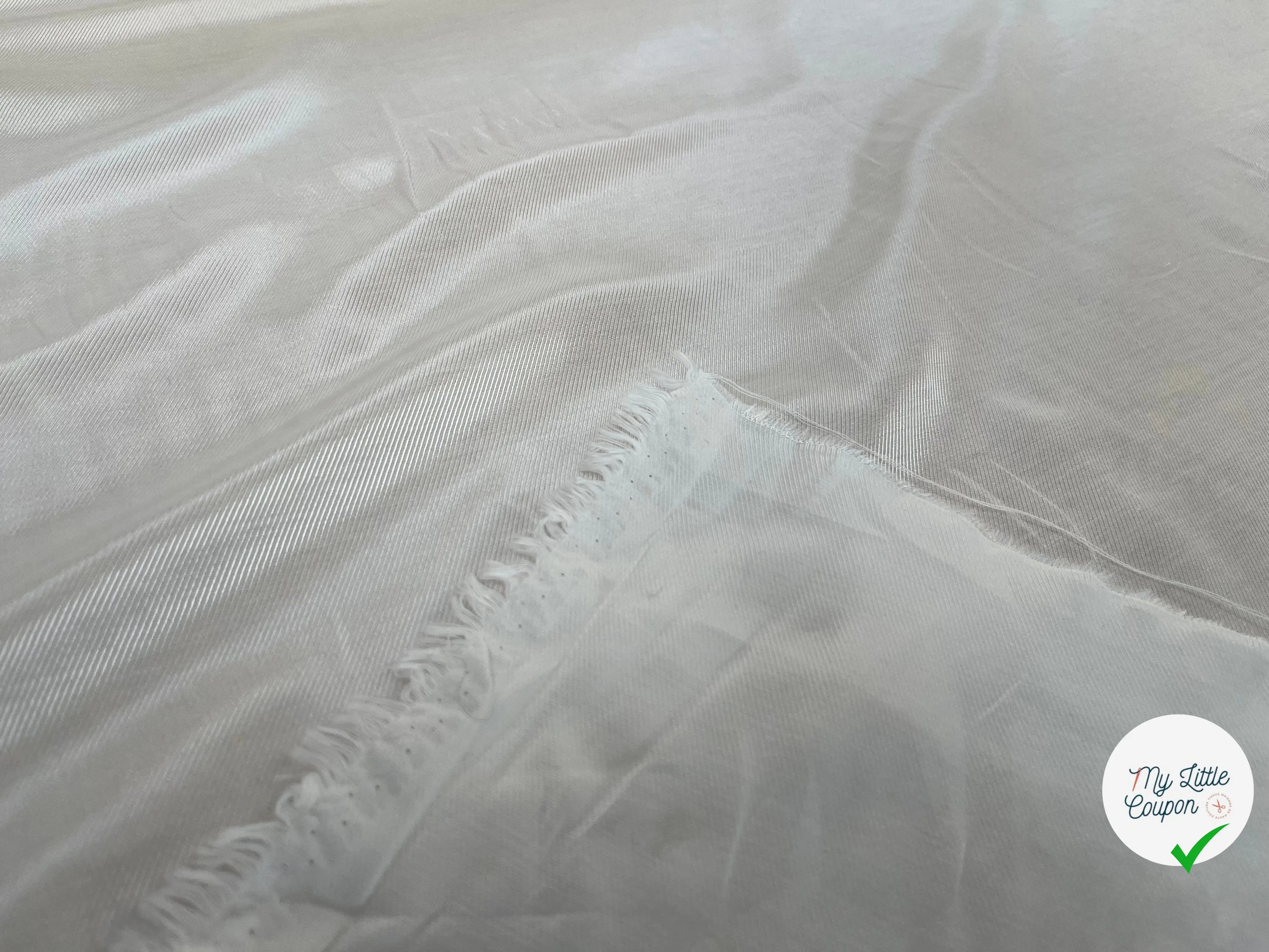 DOUBLURE UNI VISCOSE COTON BLANC SERGÉ* - My Little Coupon