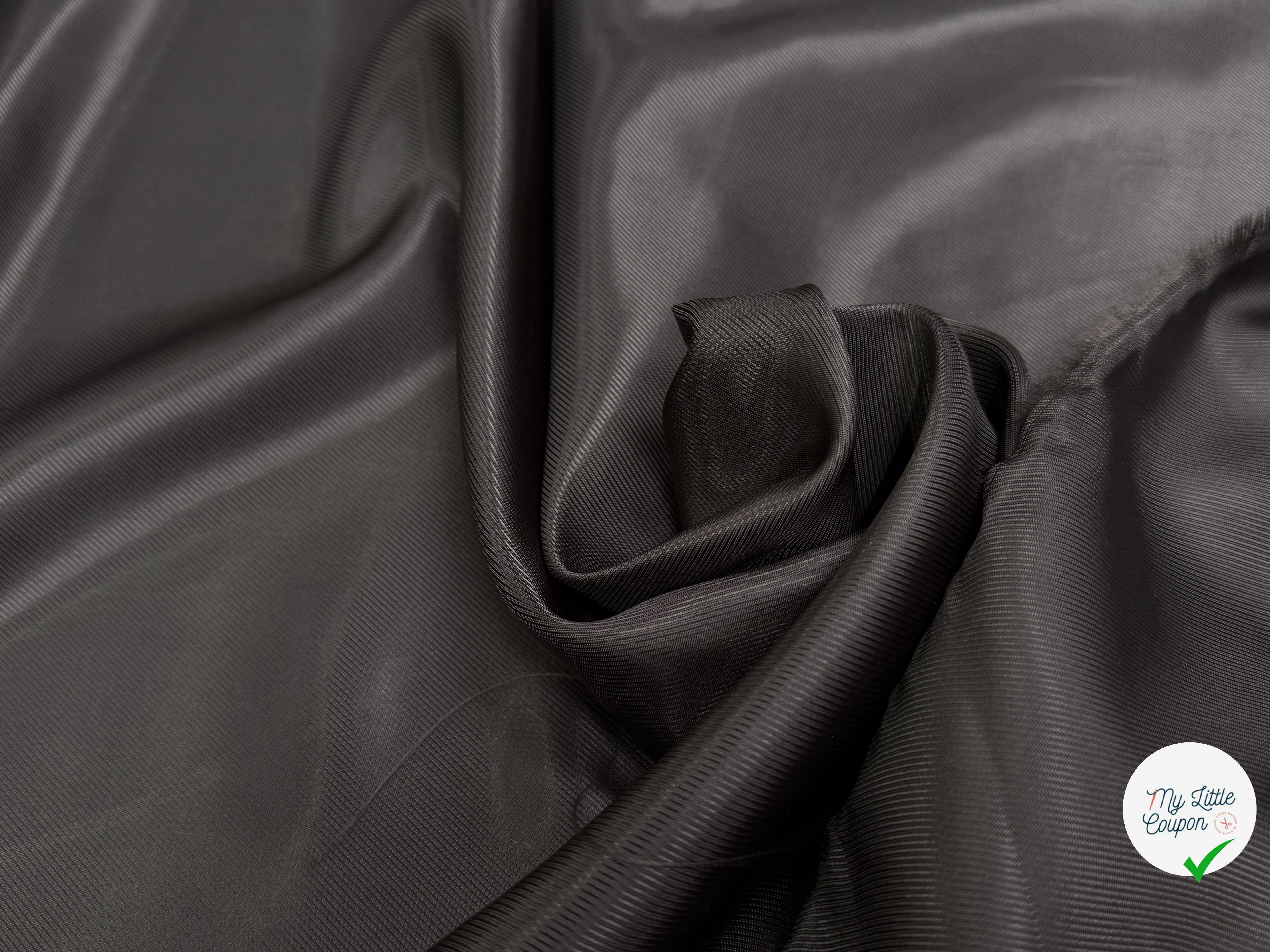 DOUBLURE VISCOSE ACETATE DRILL MARRON FONCÉ 51% VISCOSE - My Little Coupon