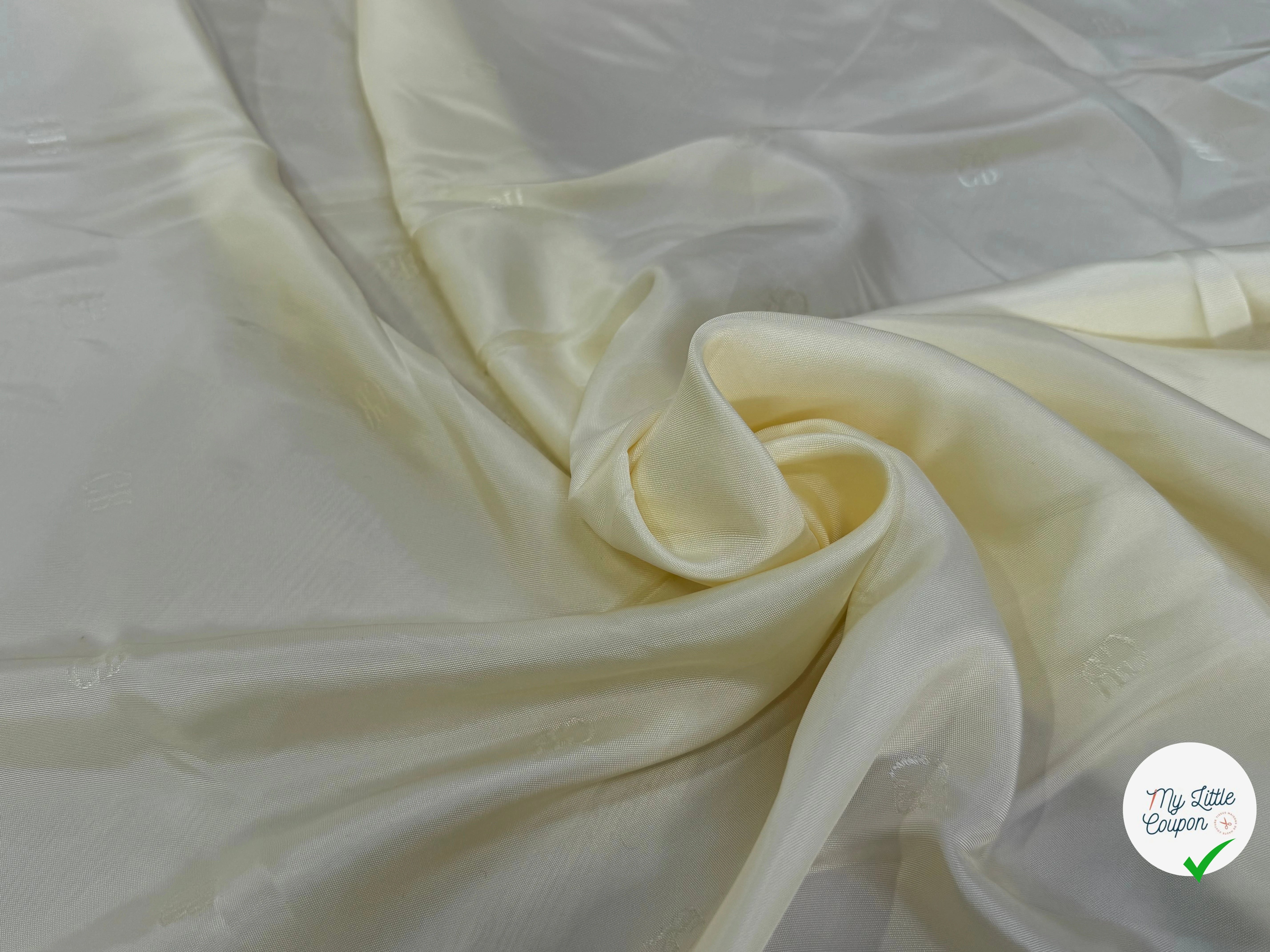 DOUBLURE VISCOSE ACETATE FROIDE #TAG GR JAUNE VANILLE - My Little Coupon