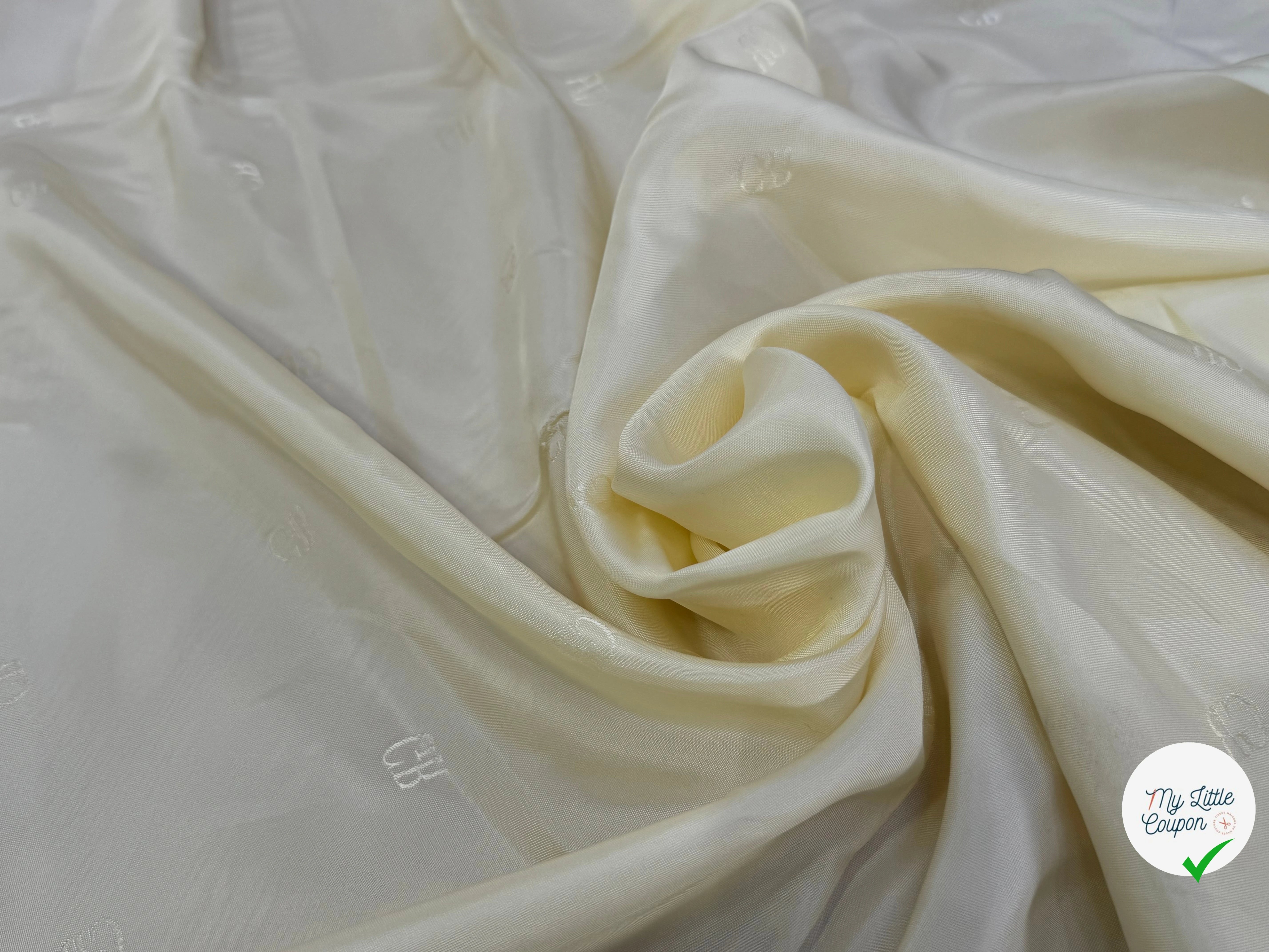 DOUBLURE VISCOSE ACETATE FROIDE #TAG GR JAUNE VANILLE - My Little Coupon