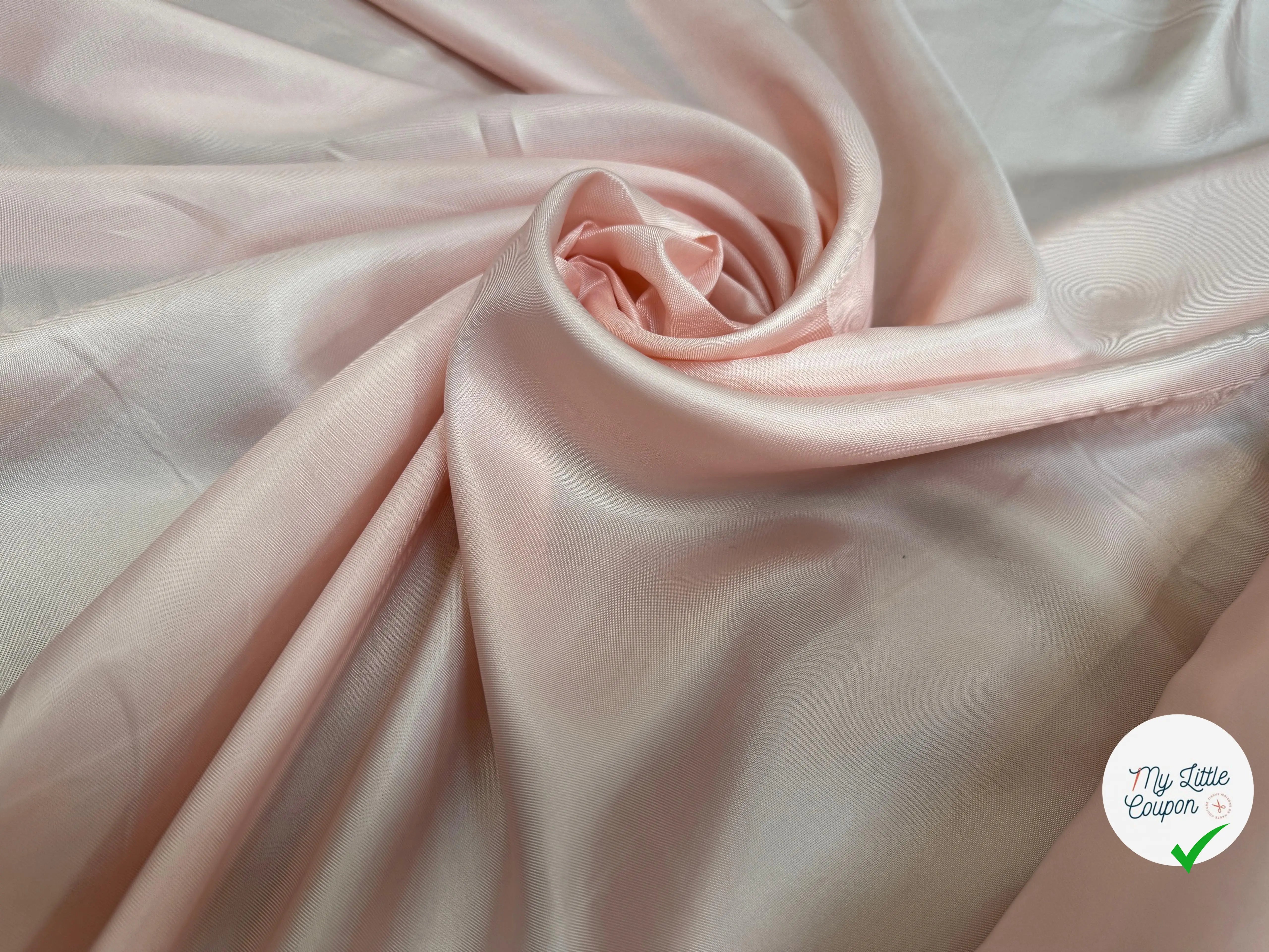DOUBLURE VISCOSE CUPRO ROSE QUARTZ - My Little Coupon